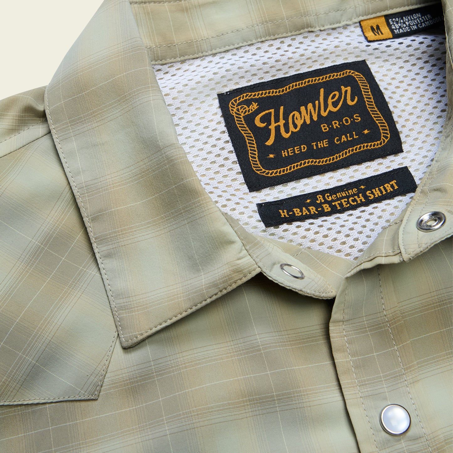 H Bar B Tech Longsleeve - Kent Plaid : Fog Green - View 6