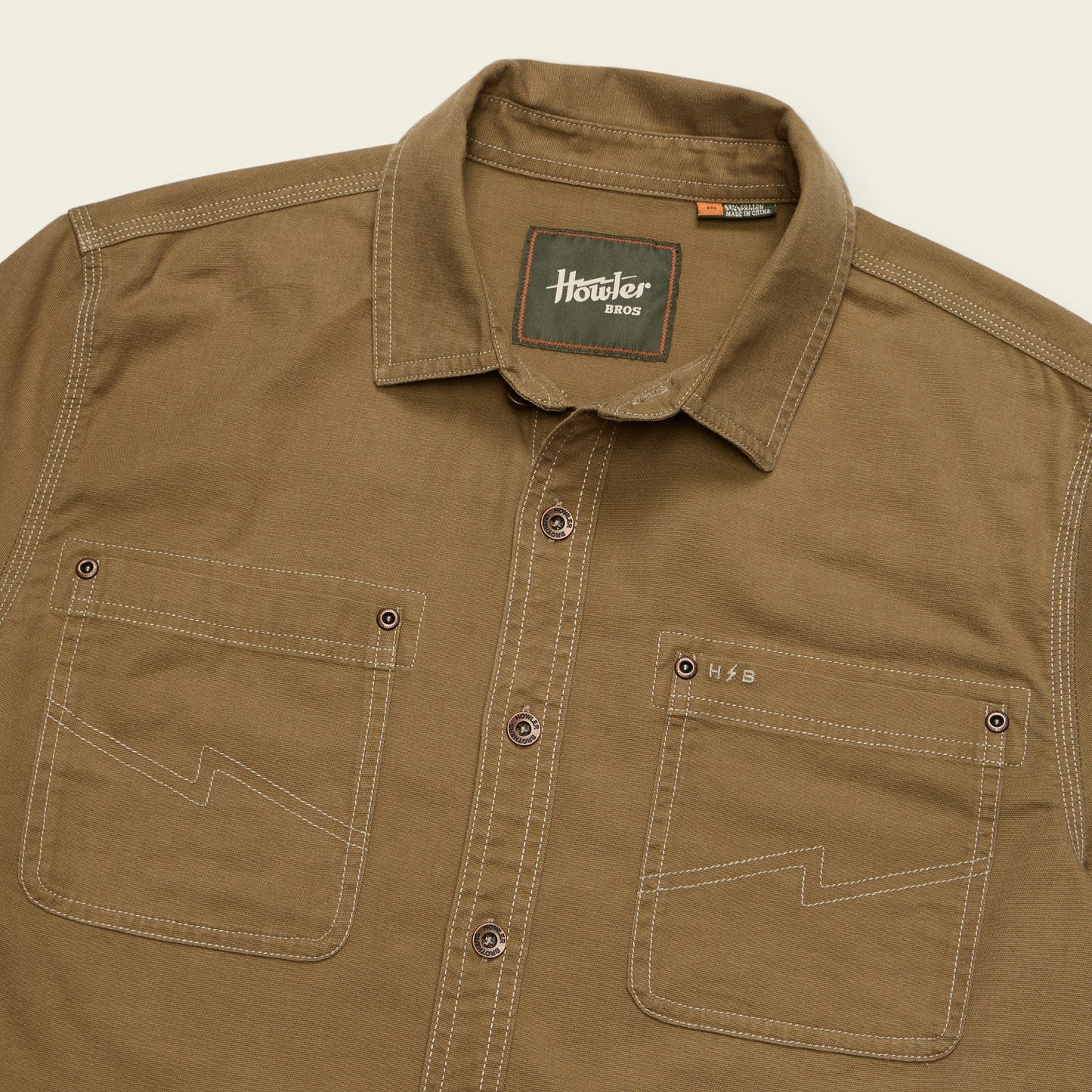 HB Trade Shirt - Faded Olive - View 3