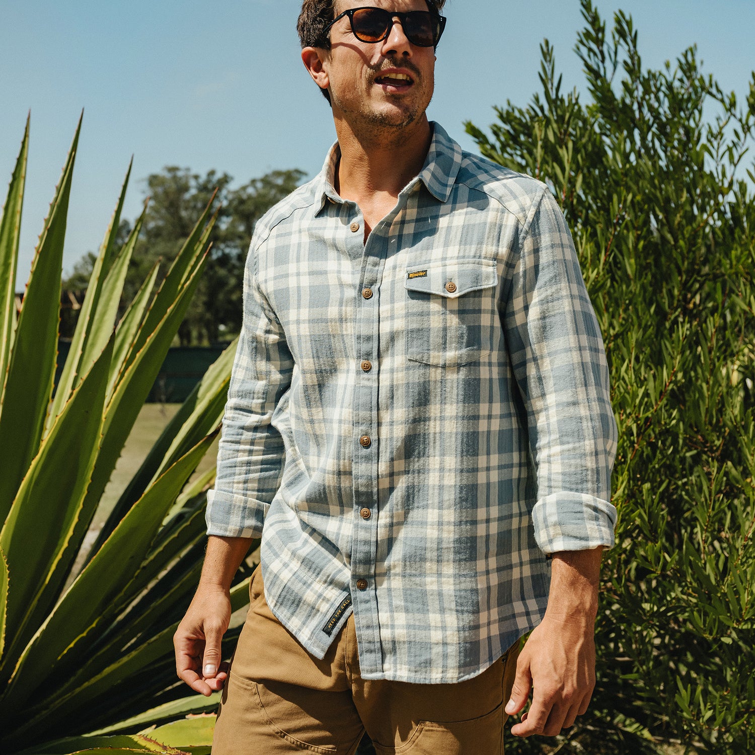 La Grange Lightweight Flannel - Cohen Plaid : Iron Blue