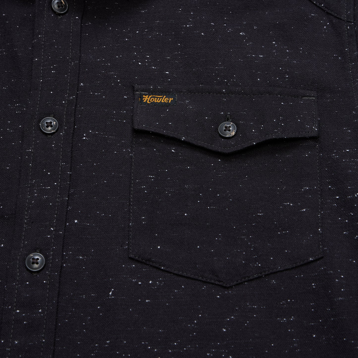 La Grange Lightweight Flannel - Speckled : Antique Black - View 5