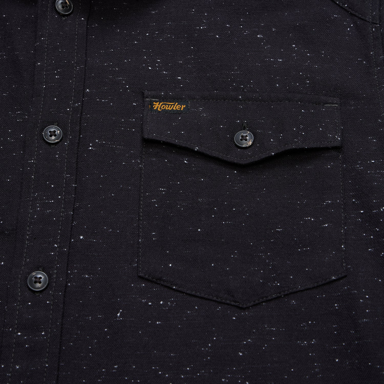La Grange Lightweight Flannel - Speckled : Antique Black - View 5