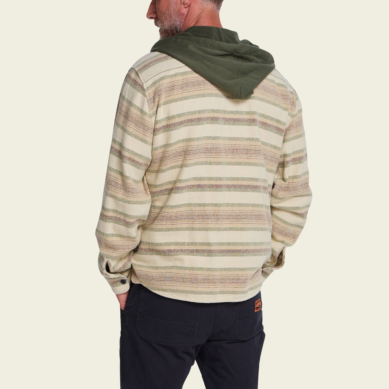 Salvo Hooded Blanket Flannel - Pathway Stripe : Dawn - View 6