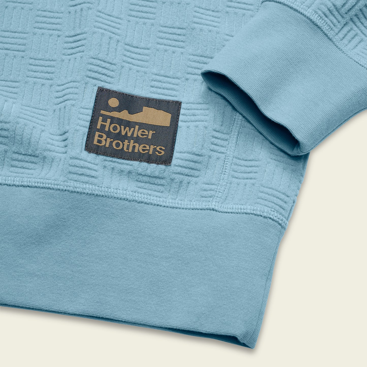 Eleos Fleece Crewneck - Grids : Iron Blue - View 7