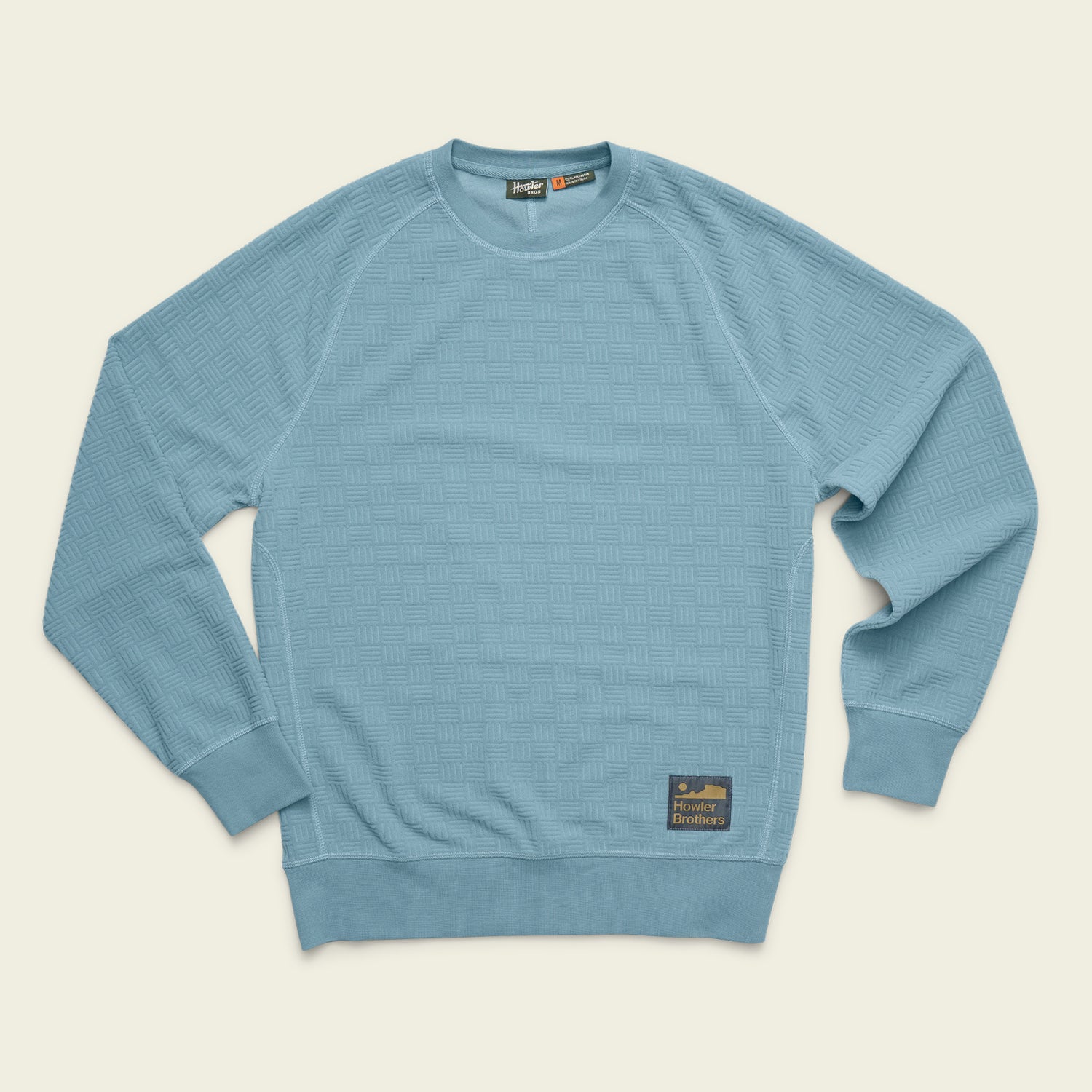 Eleos Fleece Crewneck - Grids : Iron Blue