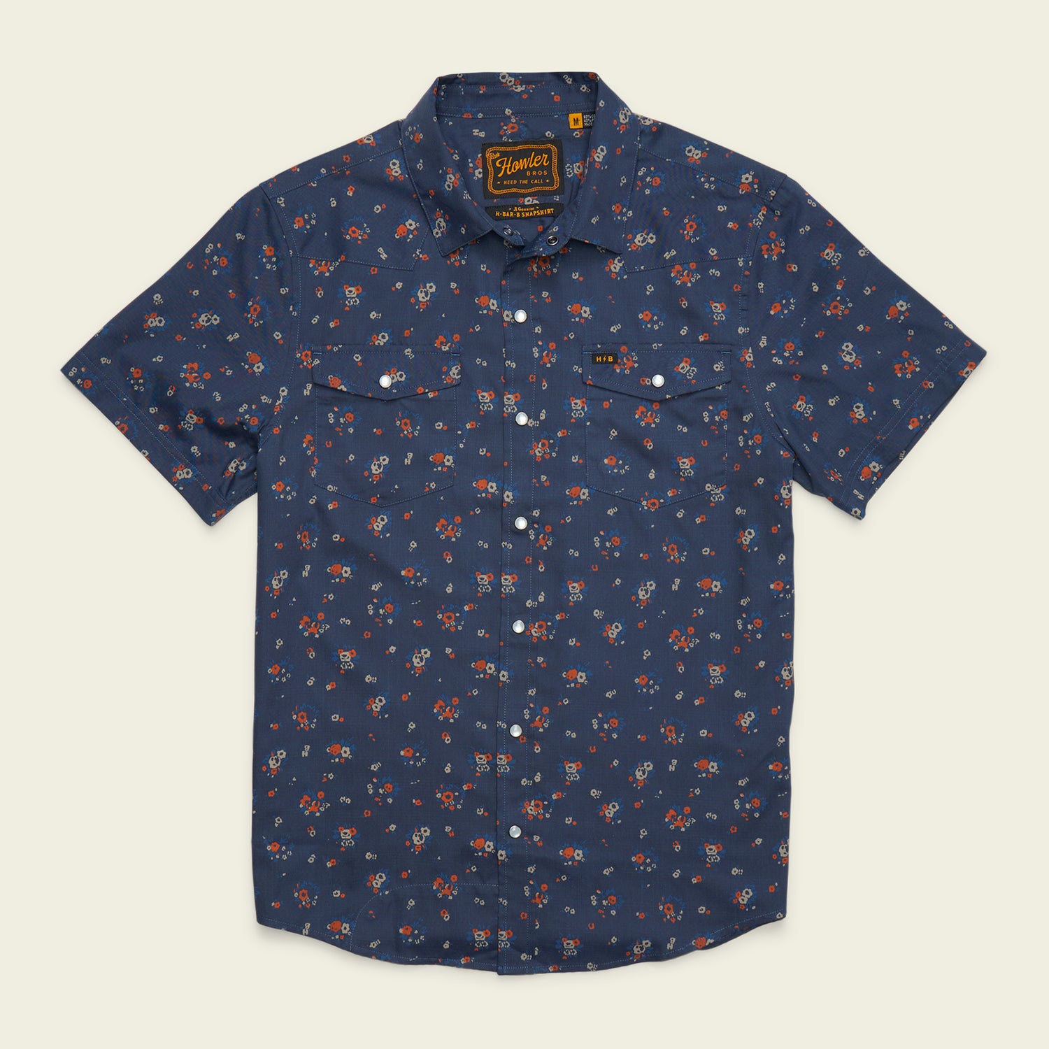 H Bar B Snapshirt - Bouquets : Midnight