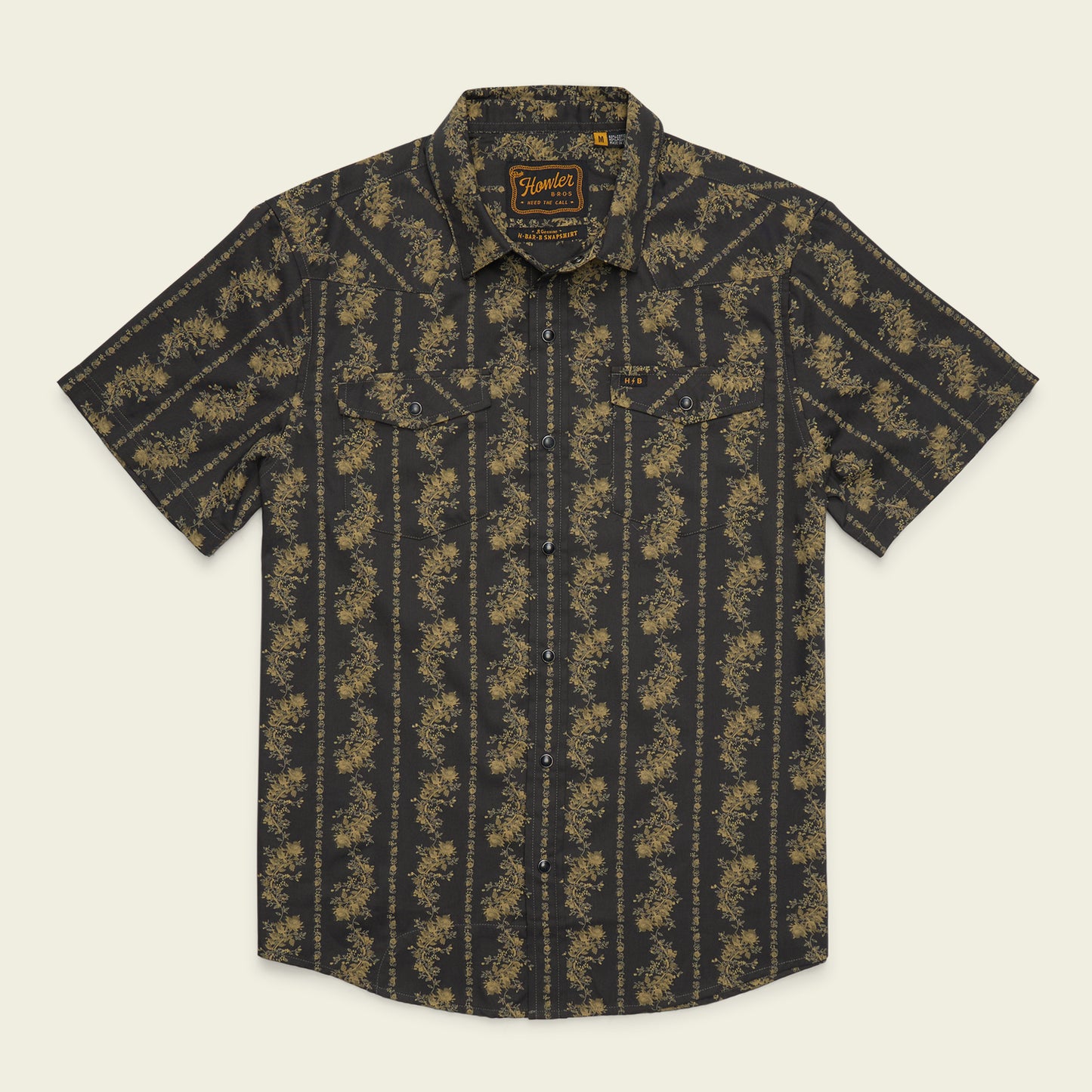 H Bar B Snapshirt - Grampa’s Curtains : Antique Black - View 1