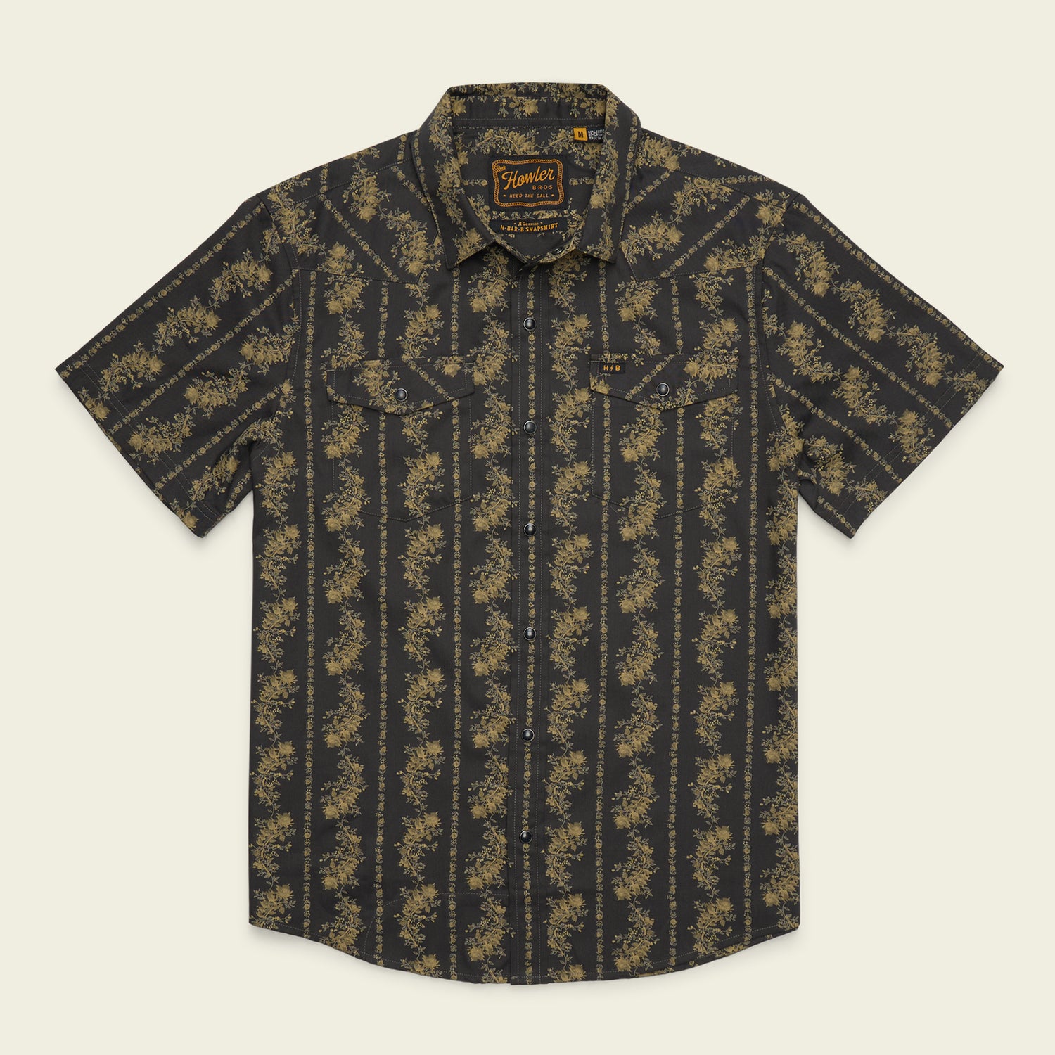 H Bar B Snapshirt - Grampa’s Curtains : Antique Black