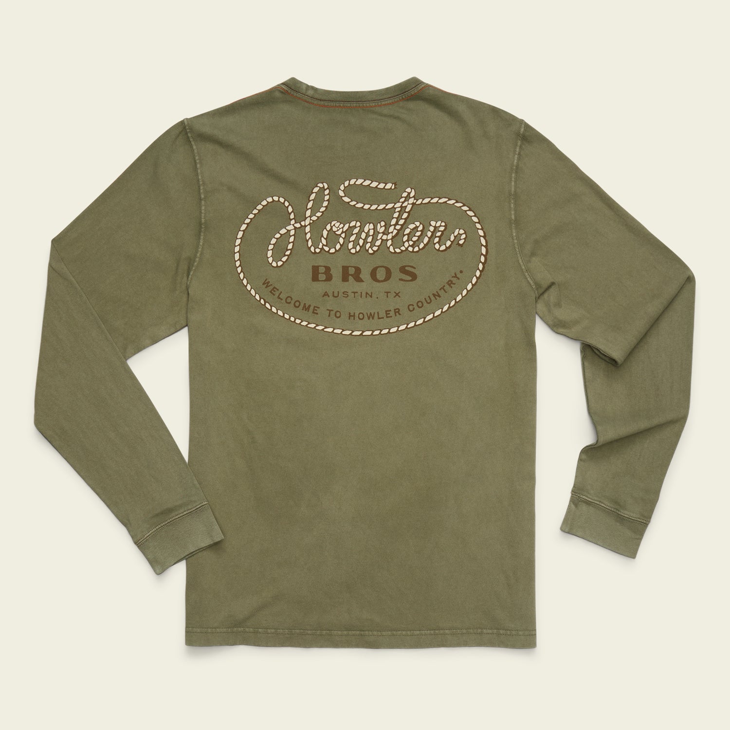 Howler Lasso Cotton Longsleeve T-Shirt - Fatigue