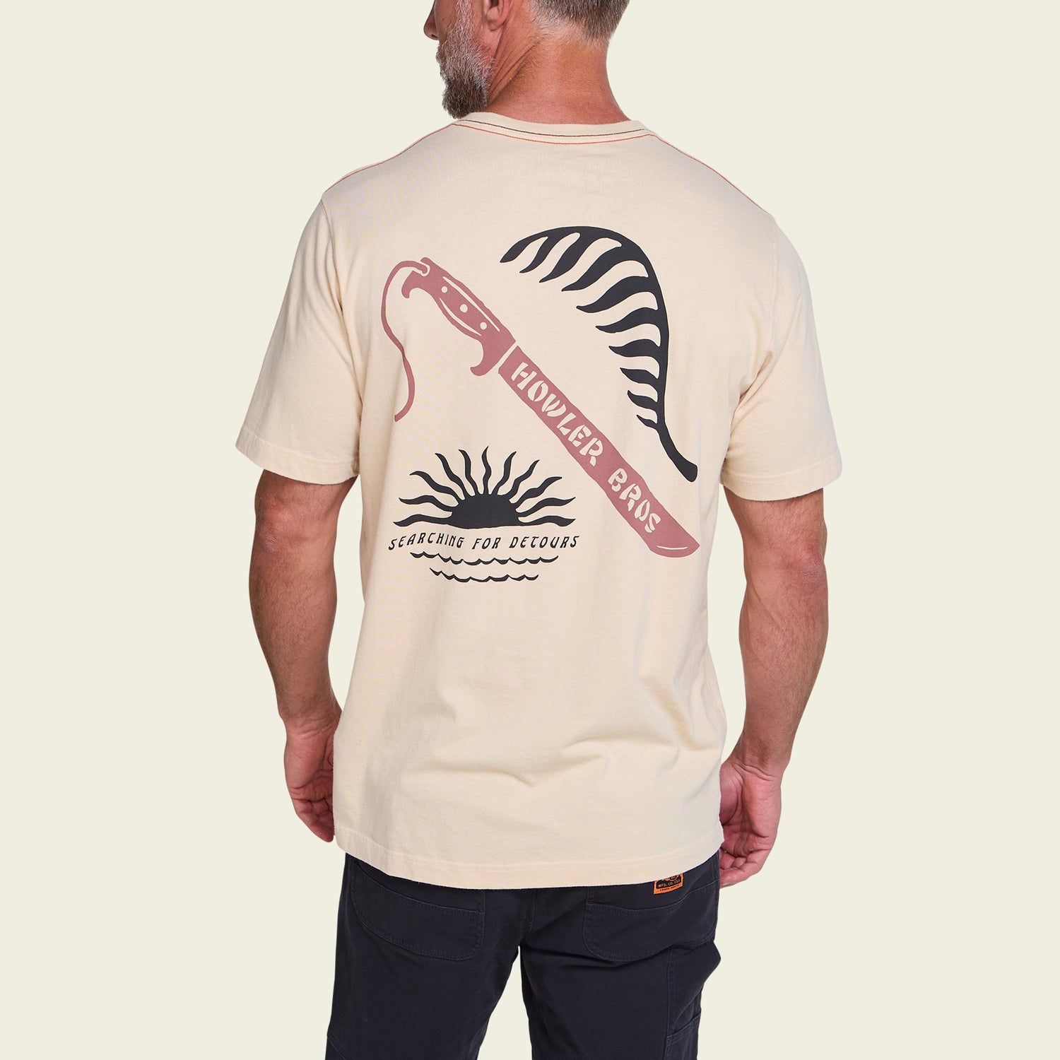 HB Machete Cotton Pocket T-Shirt - Sand - View 5