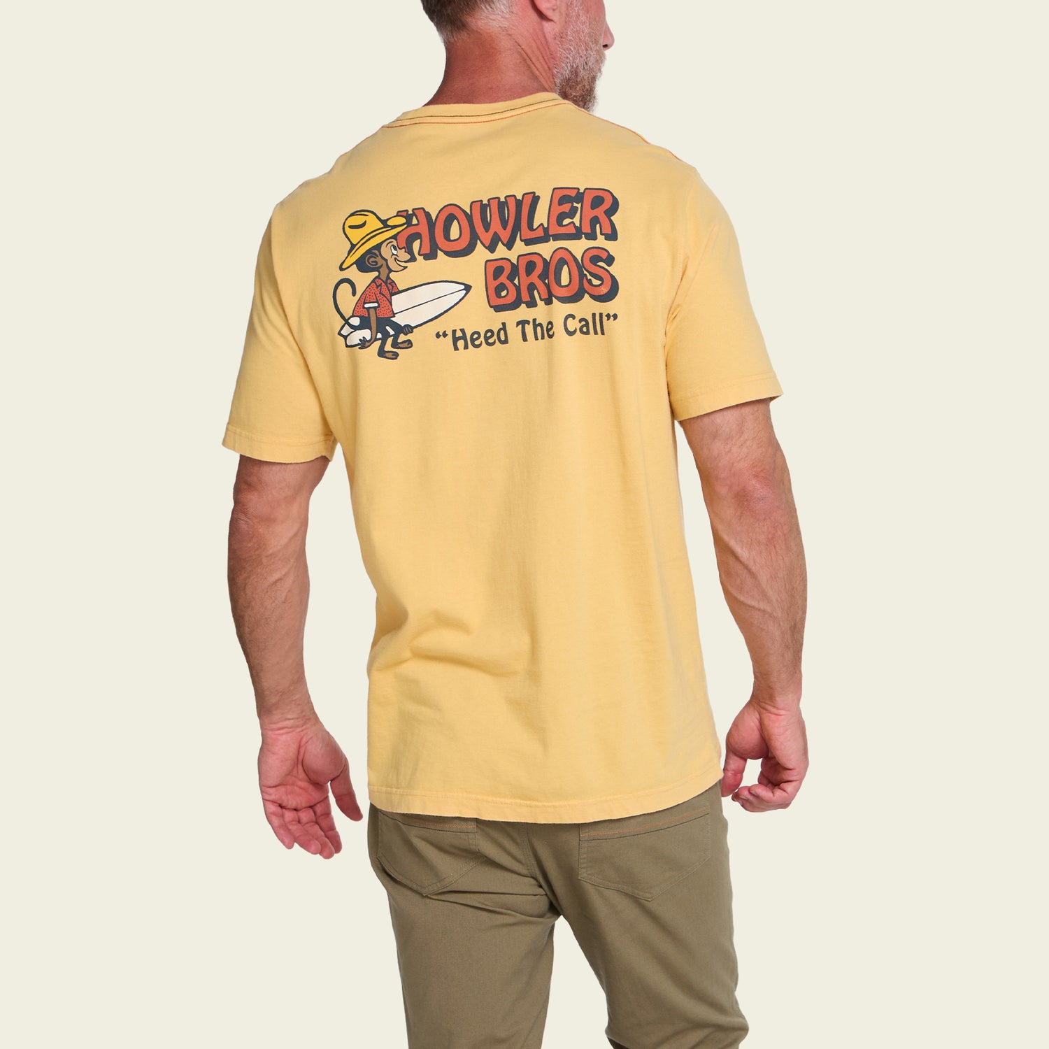 El Monito Surfs Cotton T-Shirt - Rattan - View 5