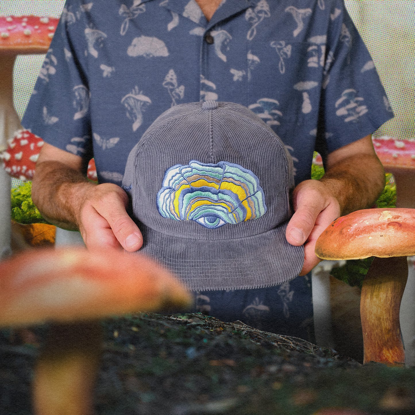 Ft. Lonesome Mutation Snapback - Third Eye : Petrol Corduroy - View 2