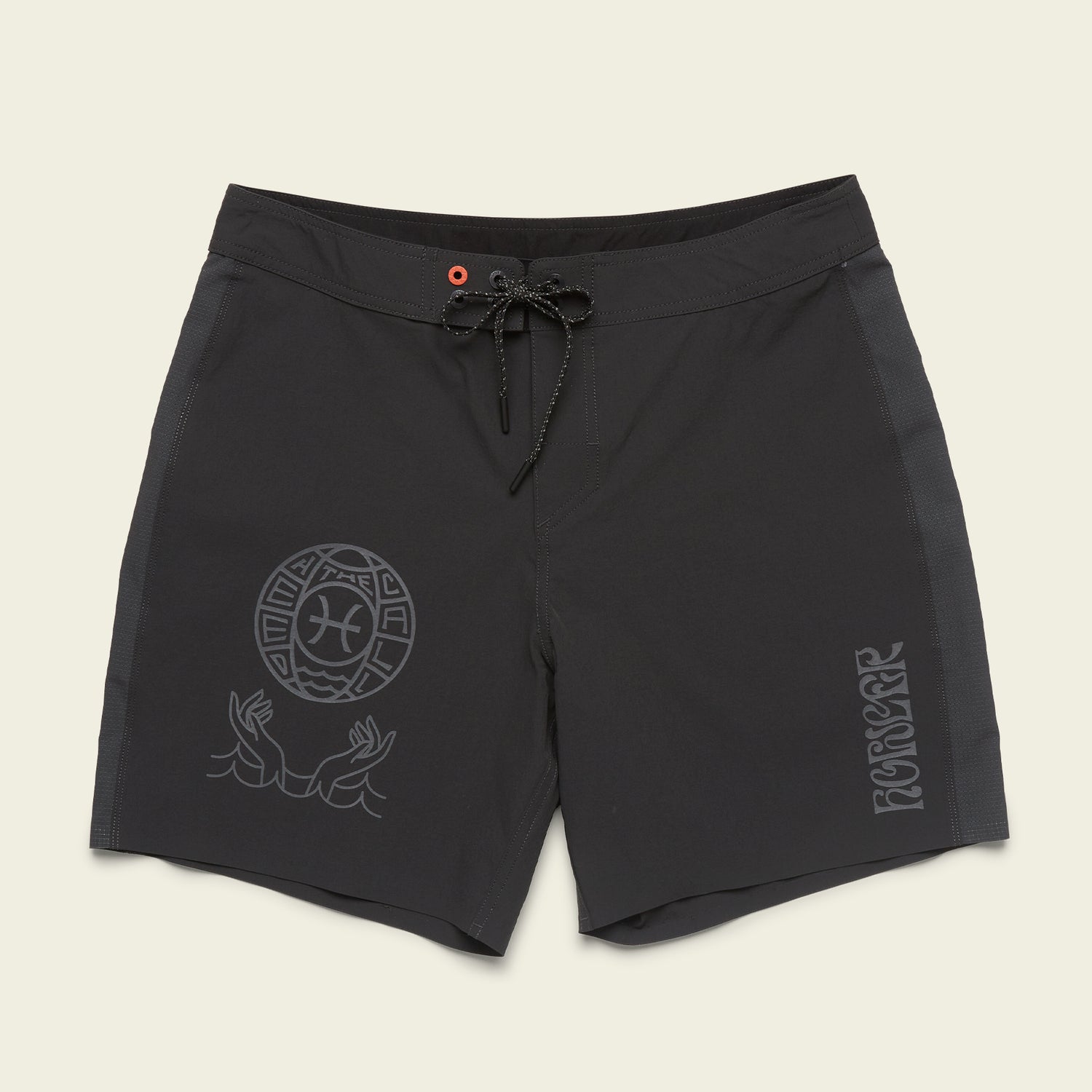 Del Este Performance Boardshorts 17" - Fortune Teller : Antique Black