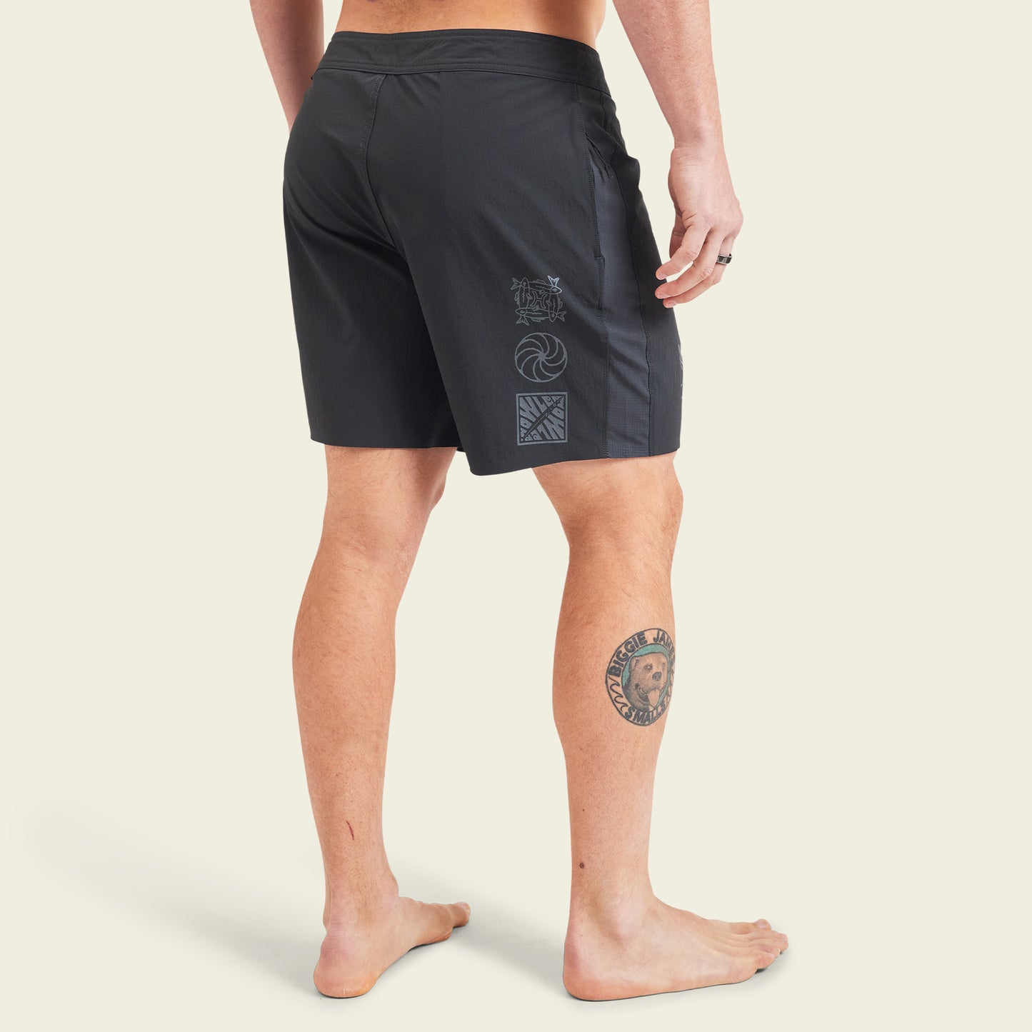 Del Este Performance Boardshorts 17" - Fortune Teller : Antique Black - View 5