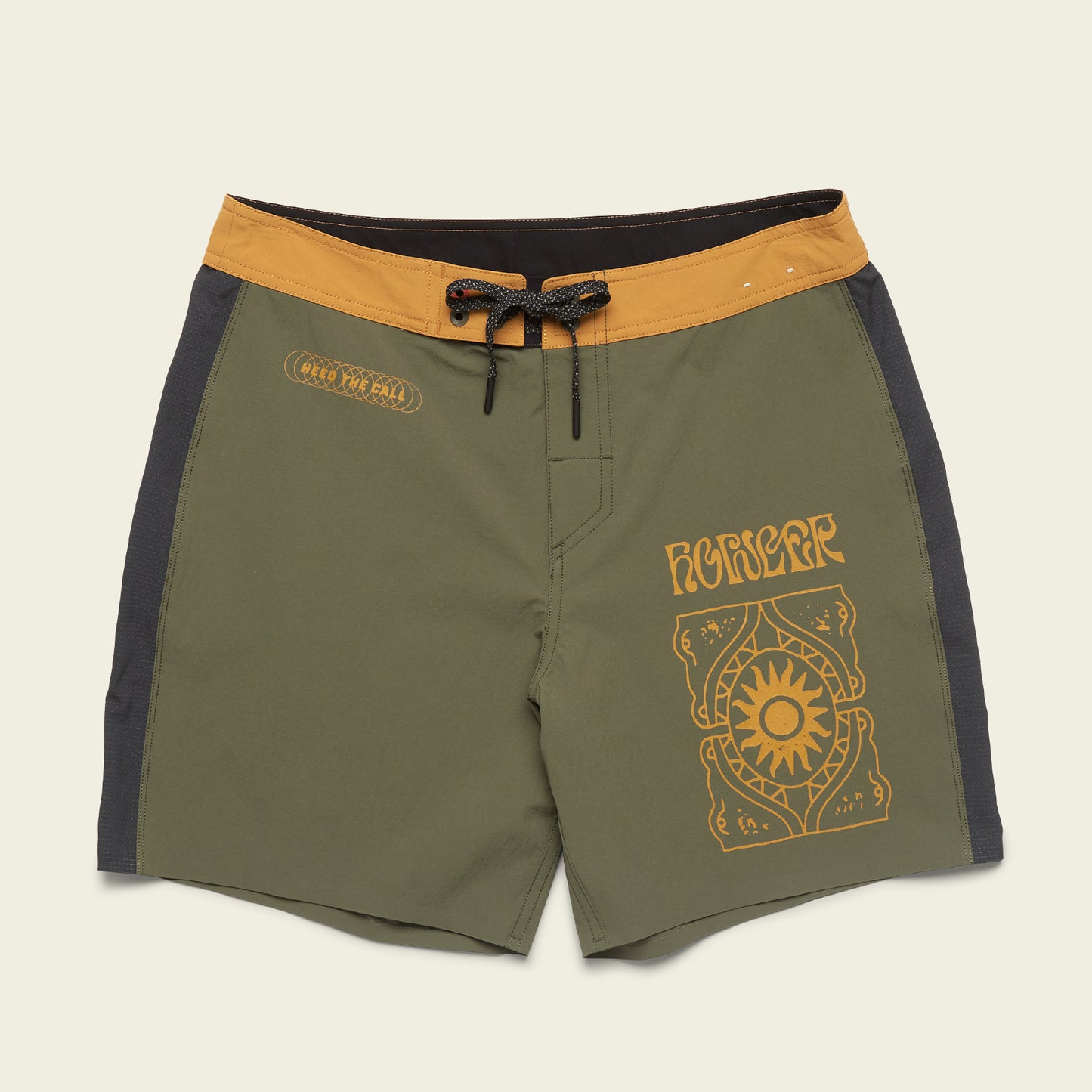 Del Este Performance Boardshorts 17" - Sun Drinker : Algae - View 1