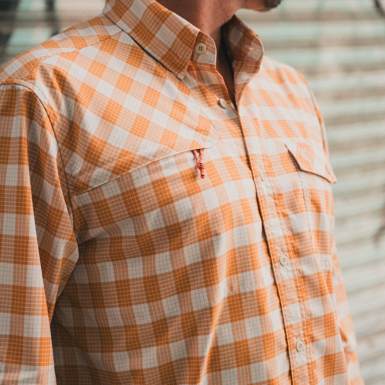 Matagorda Longsleeve Shirt - Landon Plaid : Pumpkin - View 2