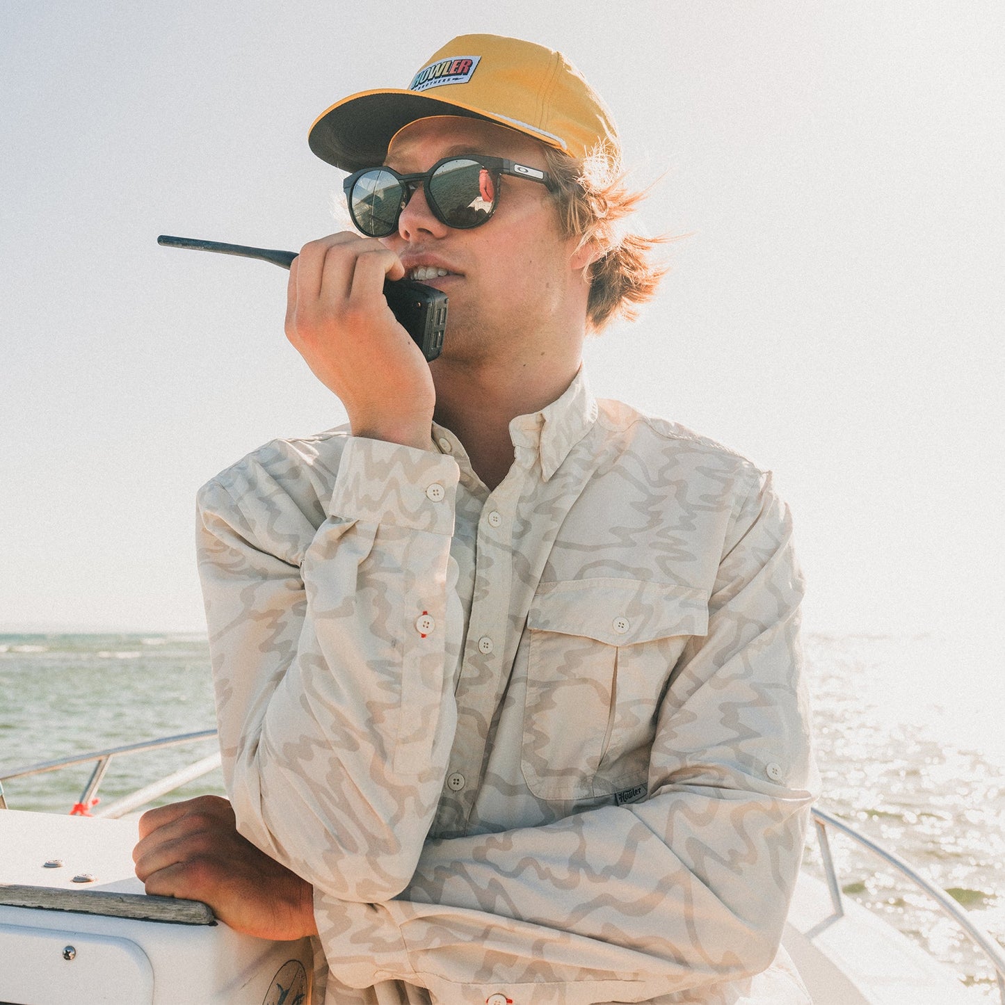 Matagorda Longsleeve Shirt - Ocean Motion : Off White - View 2