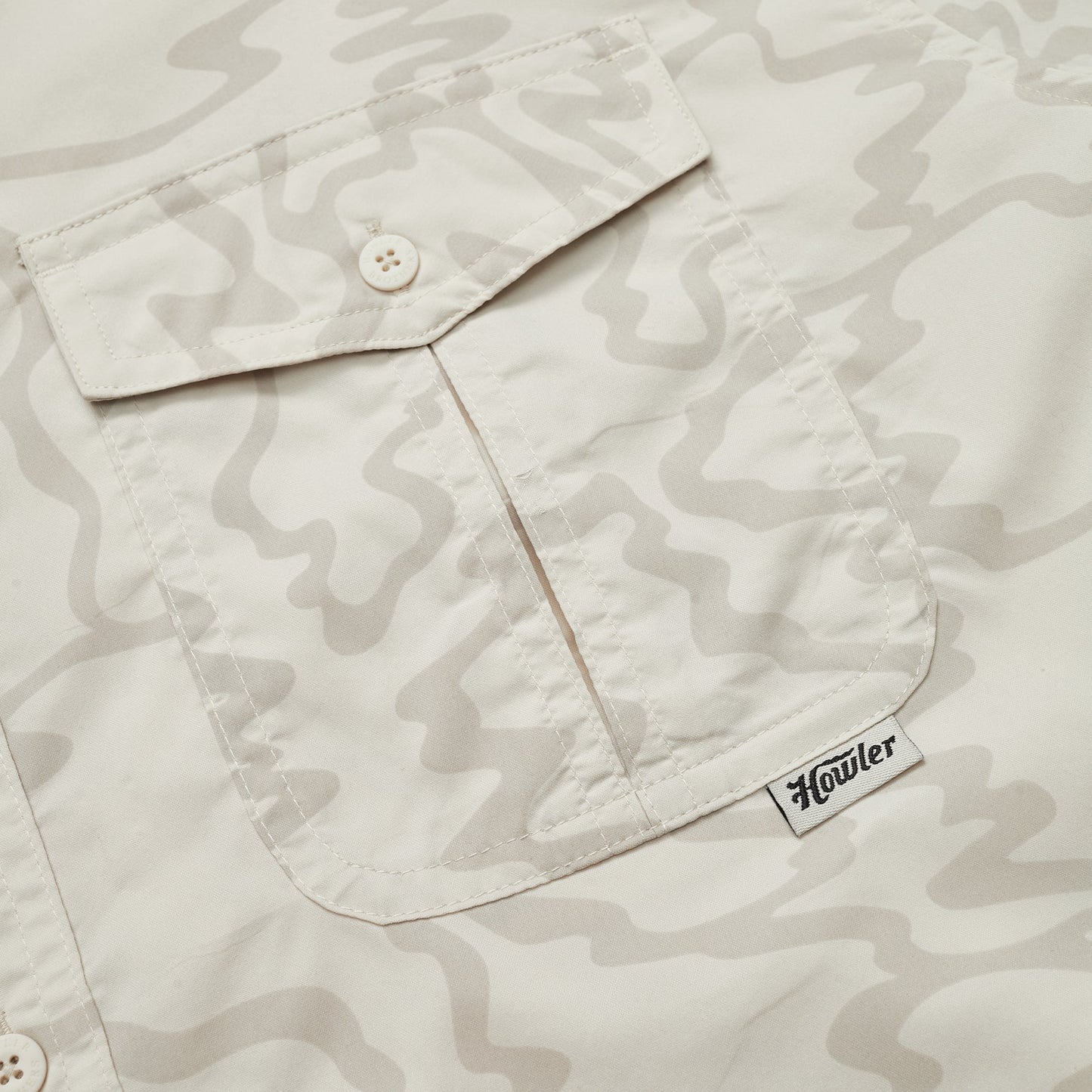 Matagorda Longsleeve Shirt - Ocean Motion : Off White - View 3