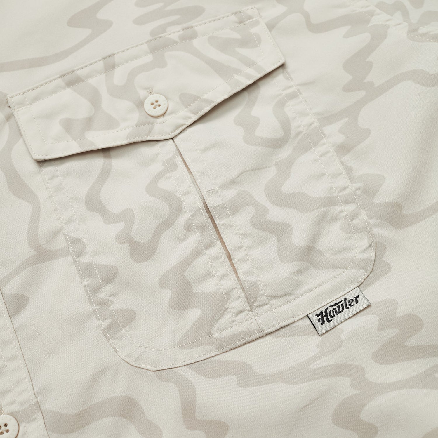 Matagorda Longsleeve Shirt - Ocean Motion : Off White - View 3