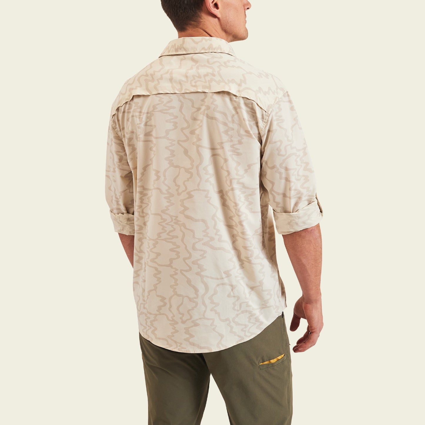 Matagorda Longsleeve Shirt - Ocean Motion : Off White - View 5