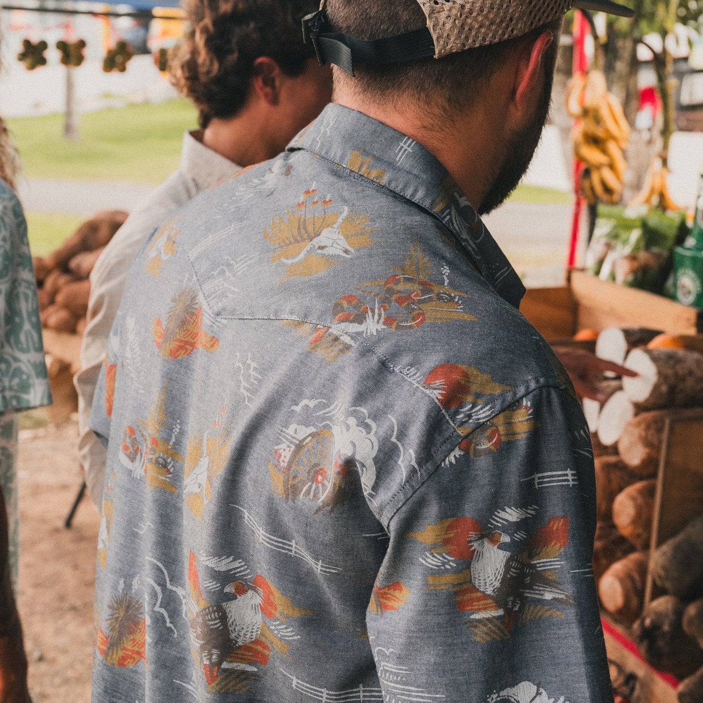 H Bar B Snapshirt - Caracara Country : Charcoal Oxford - View 2
