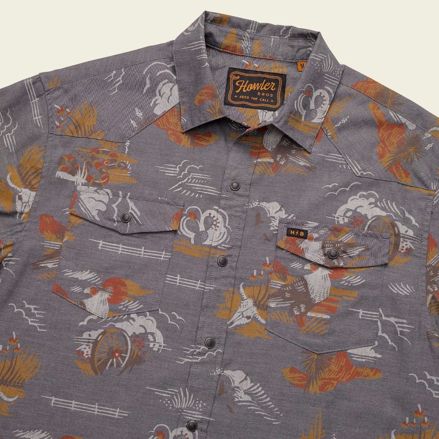 H Bar B Snapshirt - Caracara Country : Charcoal Oxford - View 5