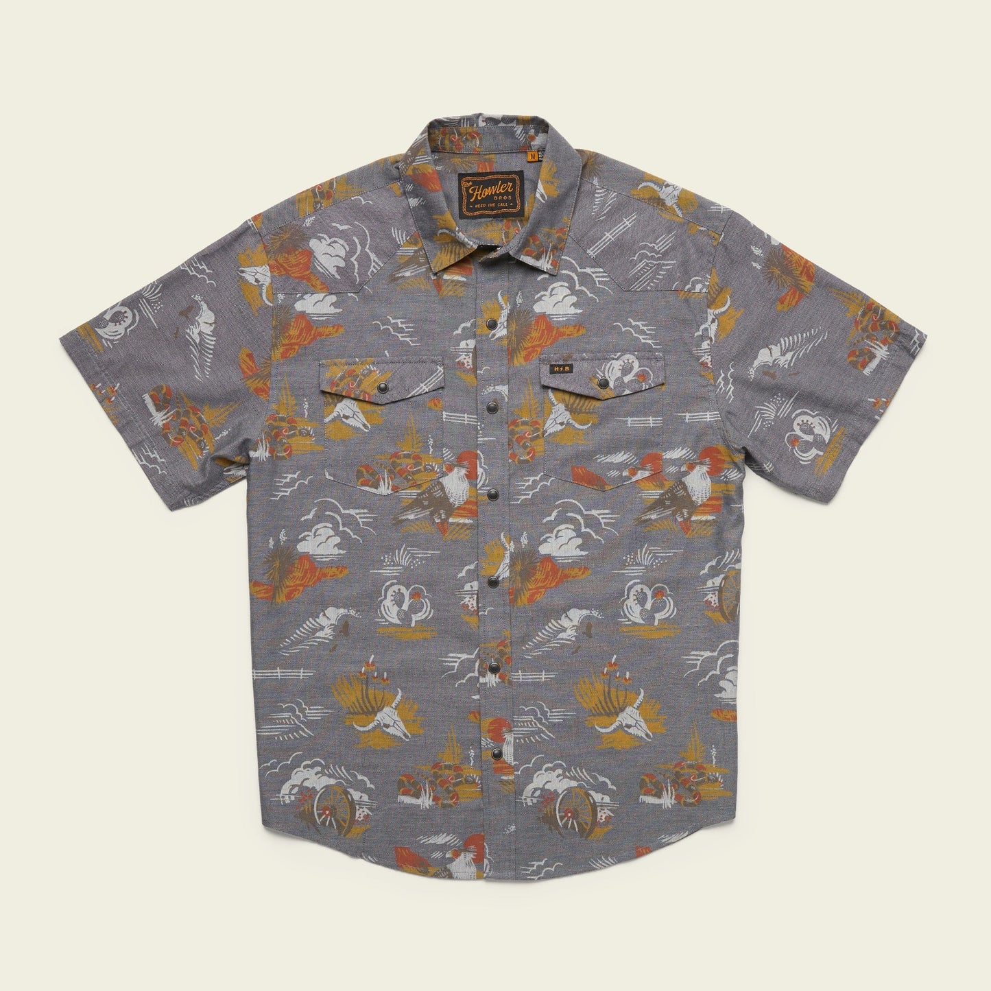 H Bar B Snapshirt - Caracara Country : Charcoal Oxford - View 1
