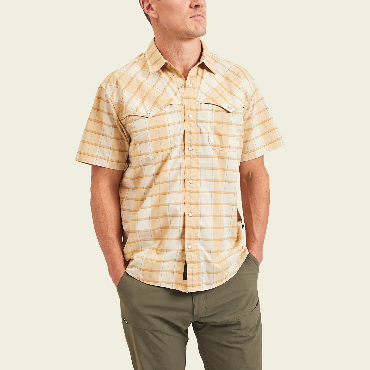 Open Country Tech Shirt - Braden Plaid : Brown Rice - View 4