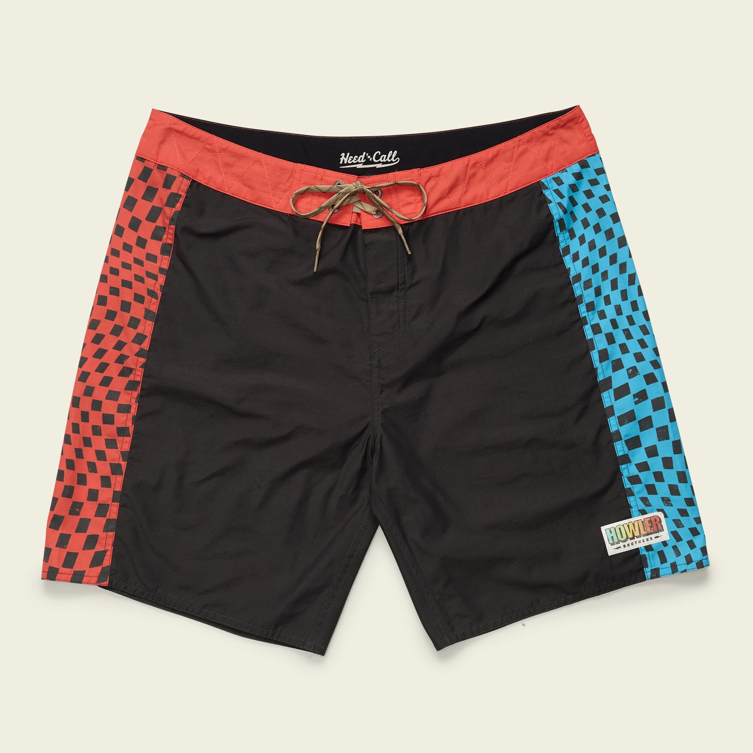 Ensueño Boardshorts 18" - Warped Checkers : Antique Black