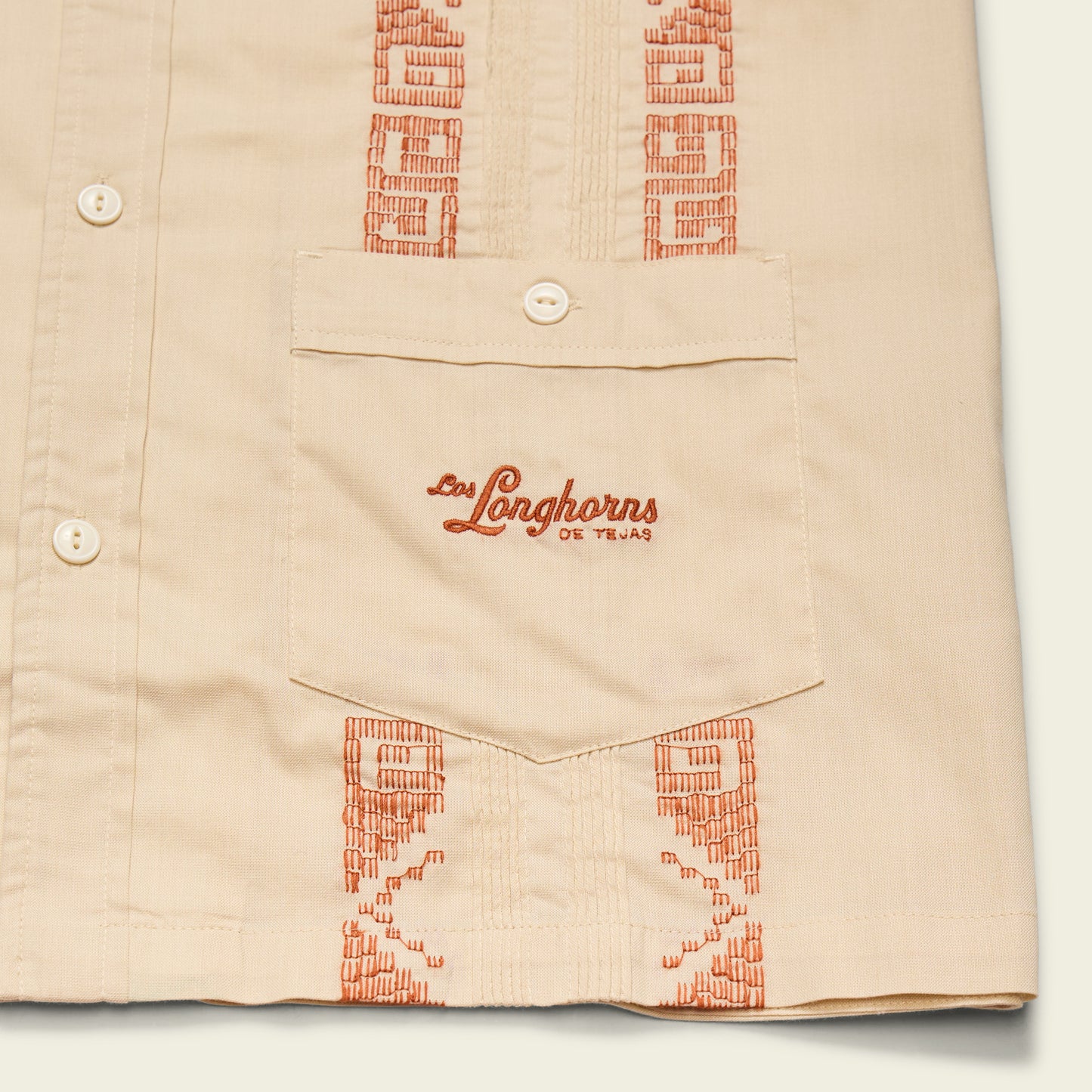Texas Longhorns Guayabera Shirt - Tejas Tan - View 7