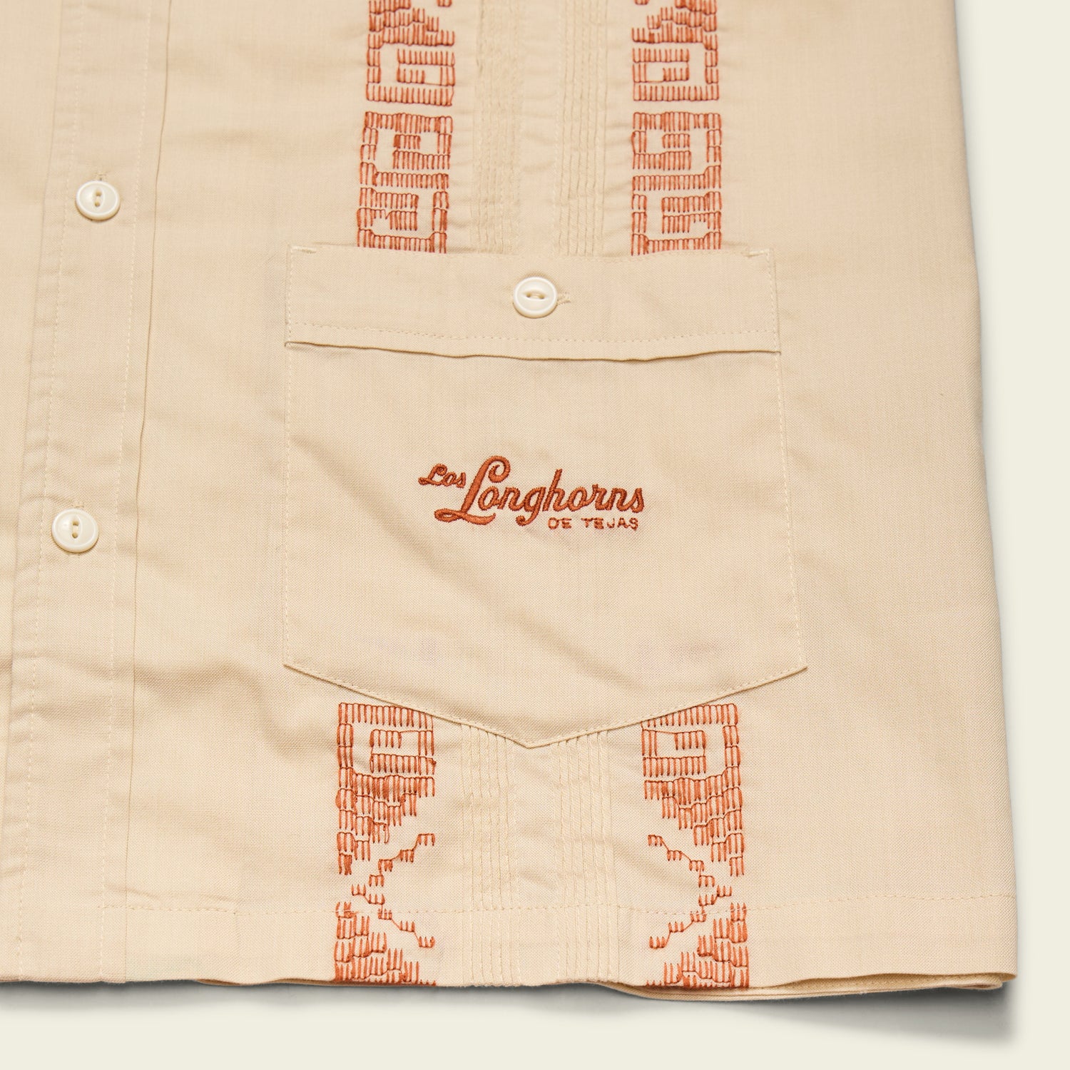 Texas Longhorns Guayabera Shirt - Tejas Tan - View 7