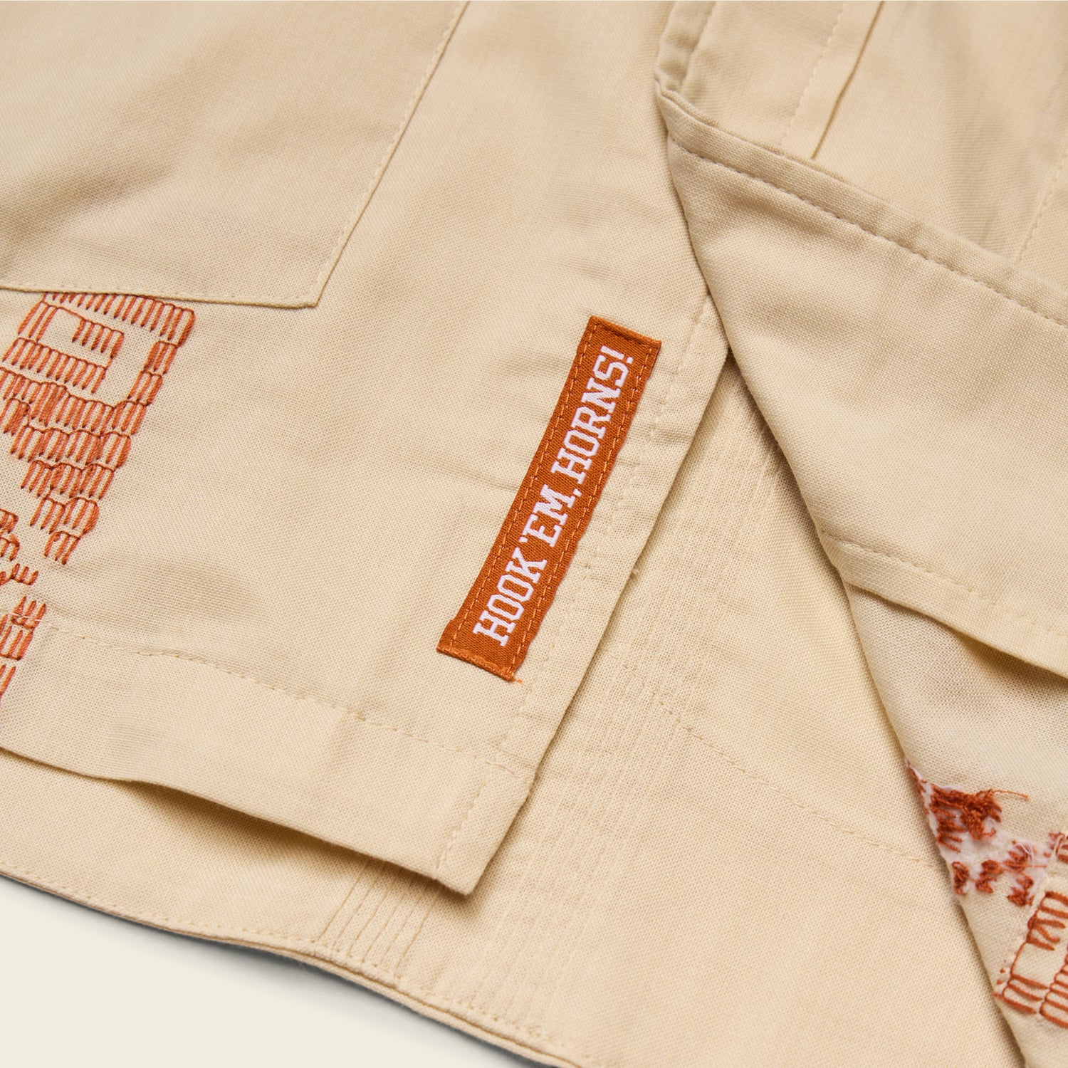 Texas Longhorns Guayabera Shirt - Tejas Tan - View 5