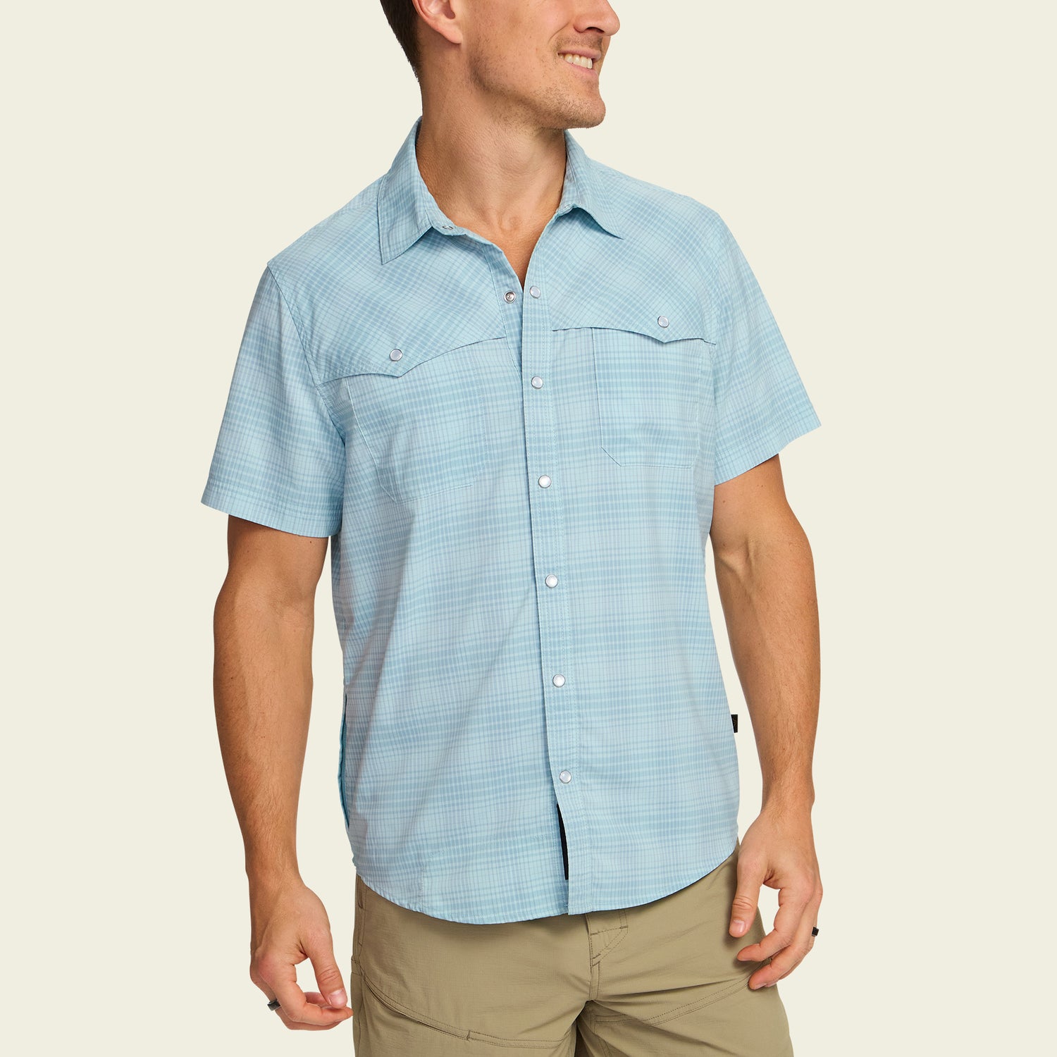 Open Country Tech Shirt - Coopers Plaid : Sterling Blue - View 4