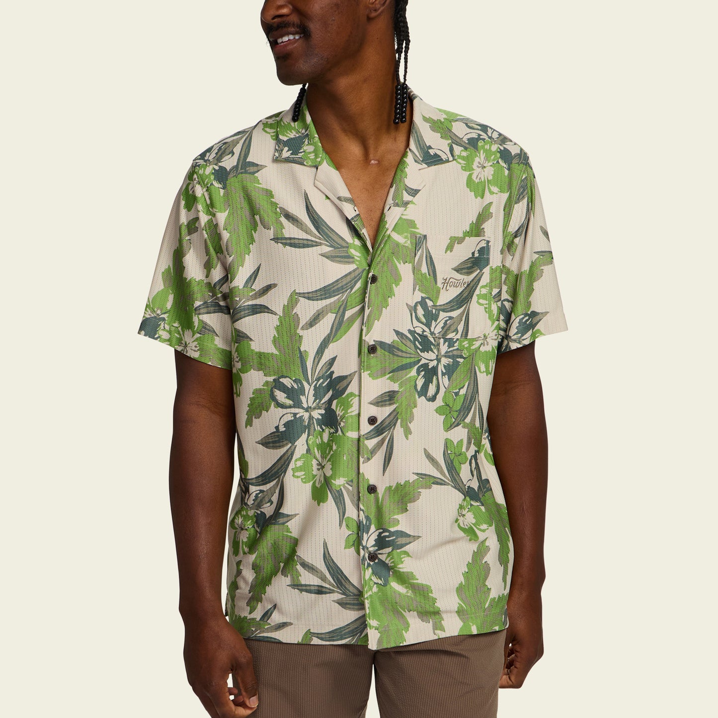 Palapa Tech Shirt - Flagler Floral : Off White - View 4