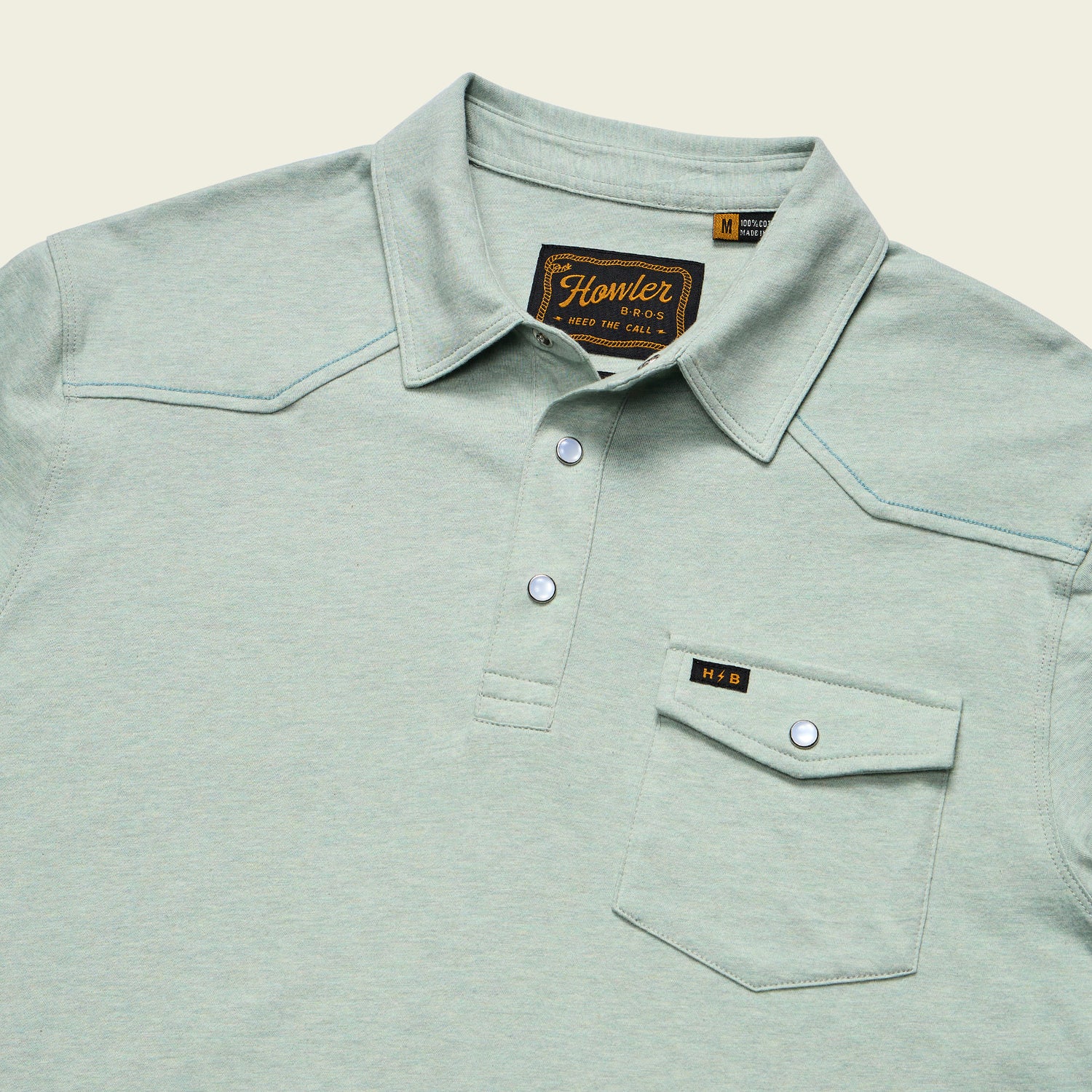 Ranchero Polo - Seafoam - View 3
