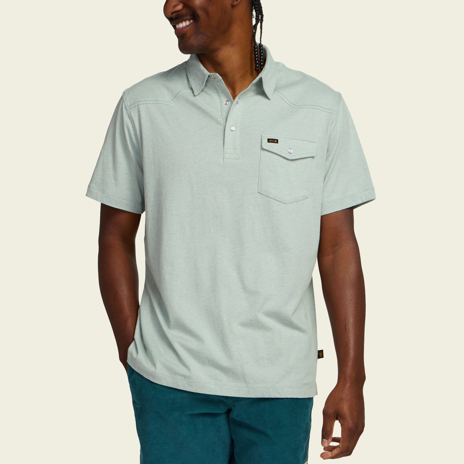 Ranchero Polo - Seafoam - View 4