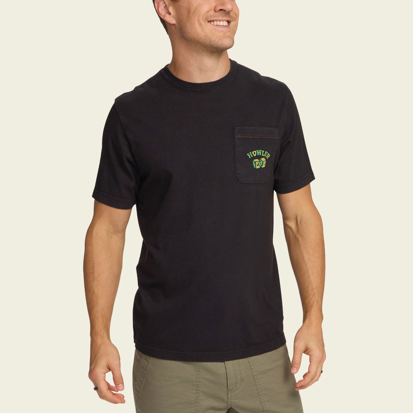 Slithering Gators Cotton Pocket T-Shirt - Black - View 4