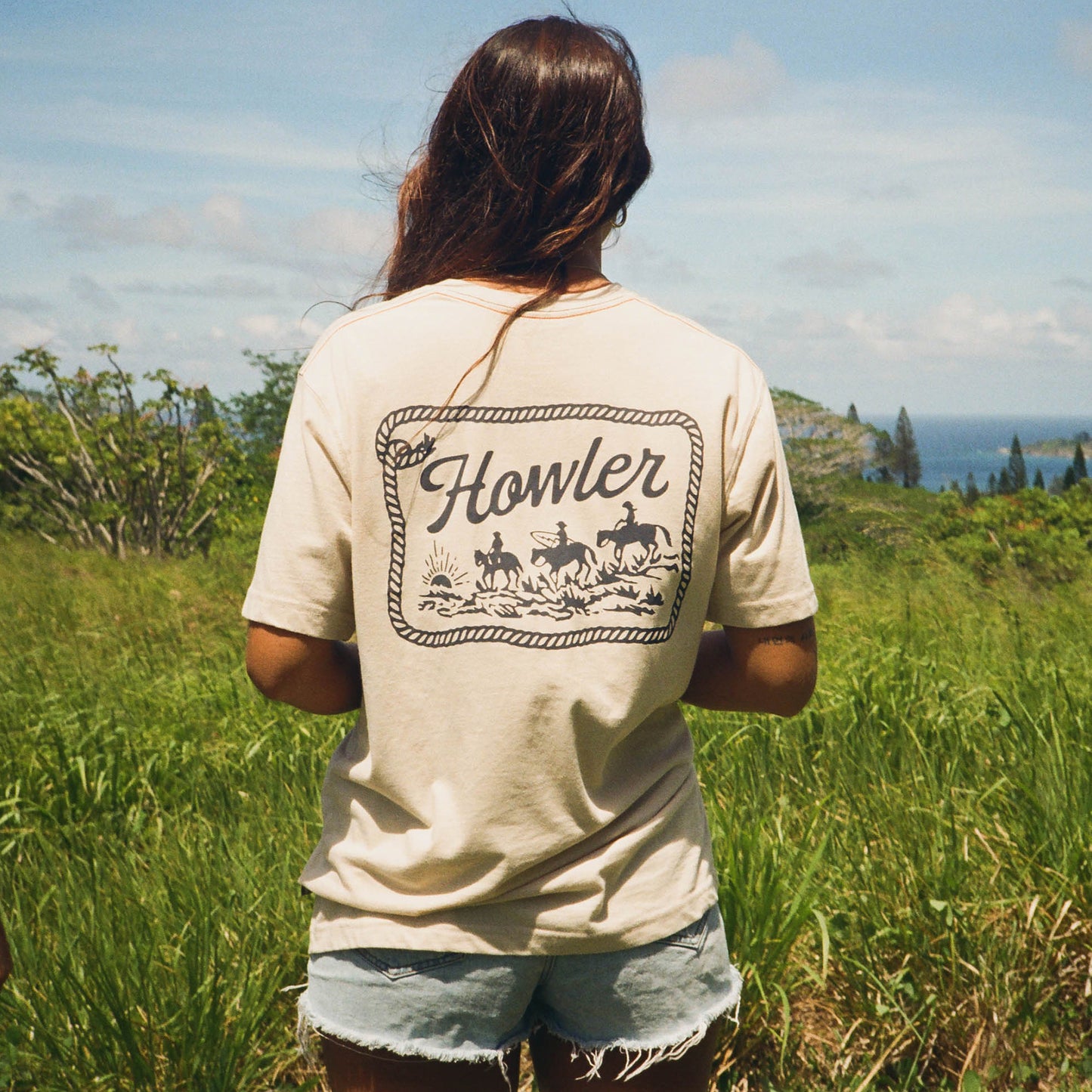Howler Posse T-Shirt - Sand Heather - View 6