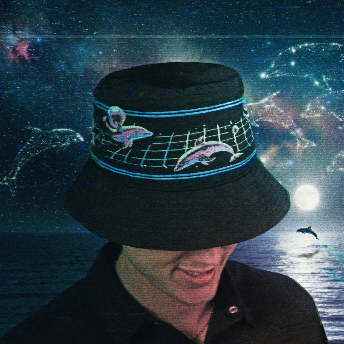Dolphin Dimensions Bucket Hat - Black - View 2