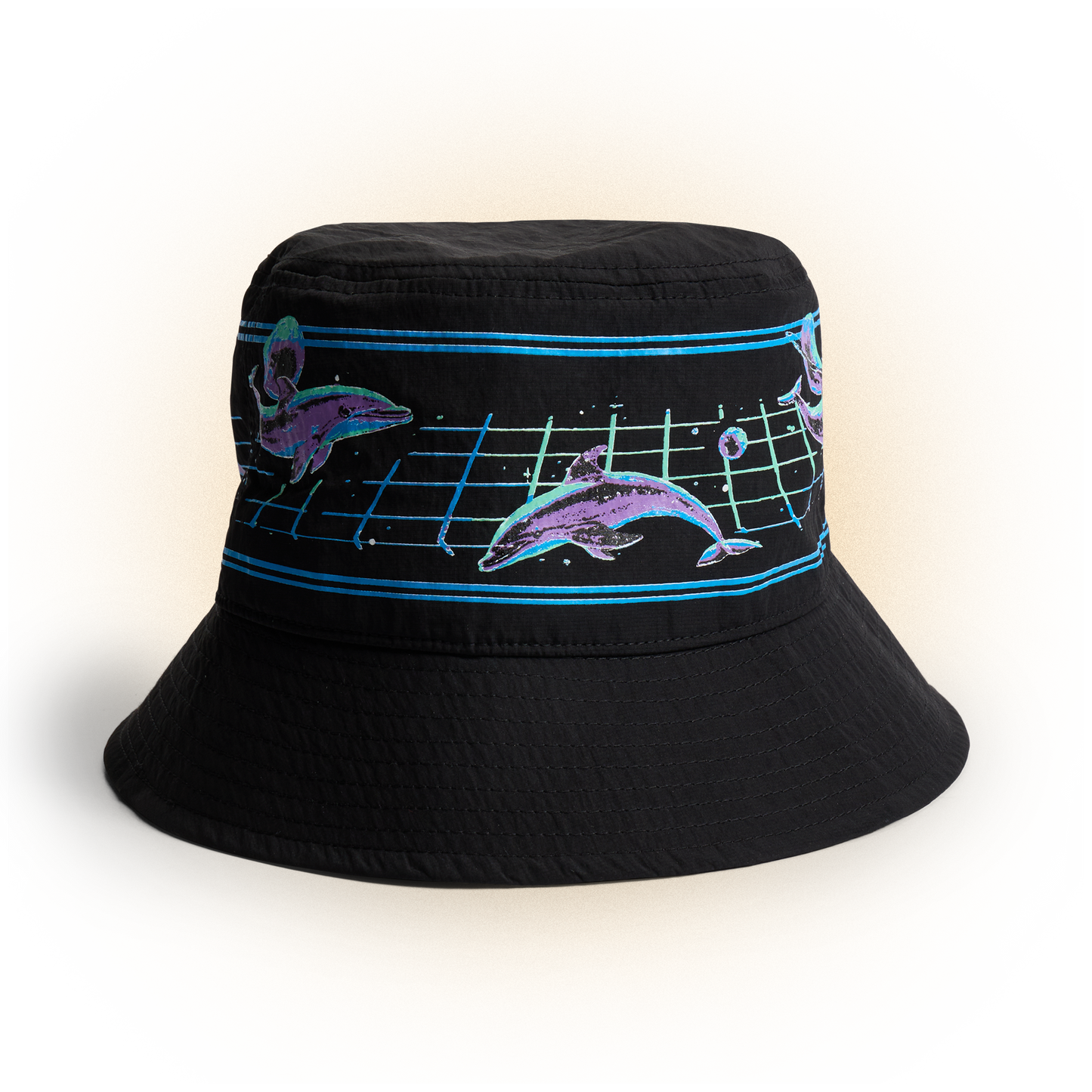 Dolphin Dimensions Bucket Hat - Black - View 1