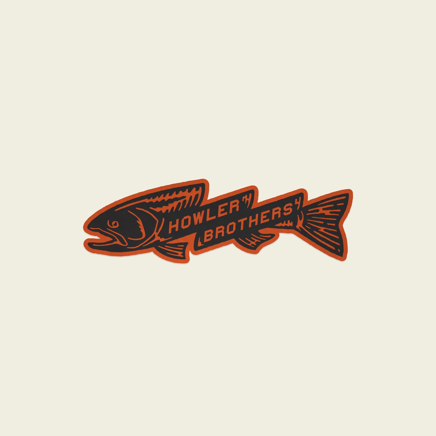 Trout Bolt Sticker - Orange/Black - View 1