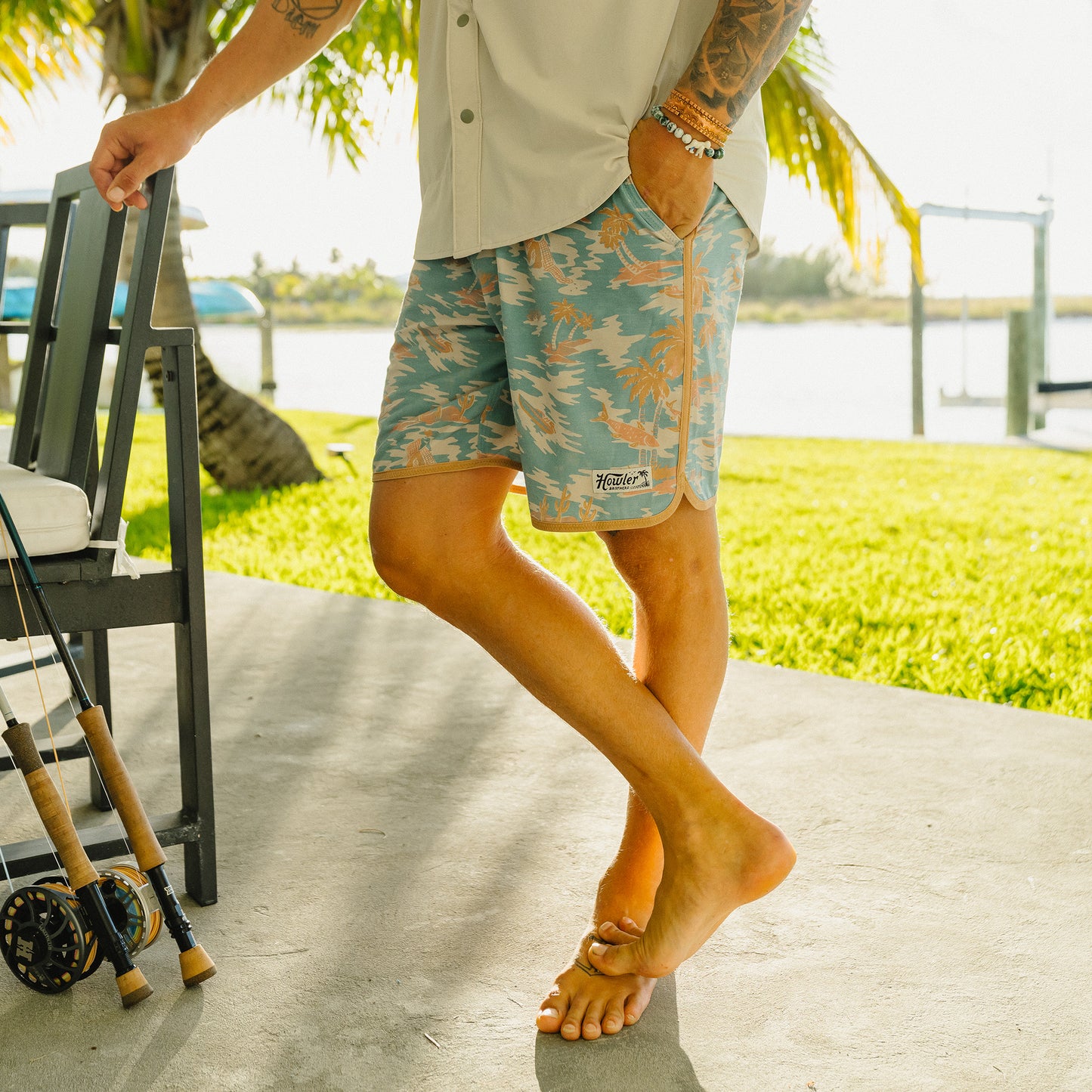 Bruja Boardshorts 18.5" - Dreamland : Seafoam - View 6