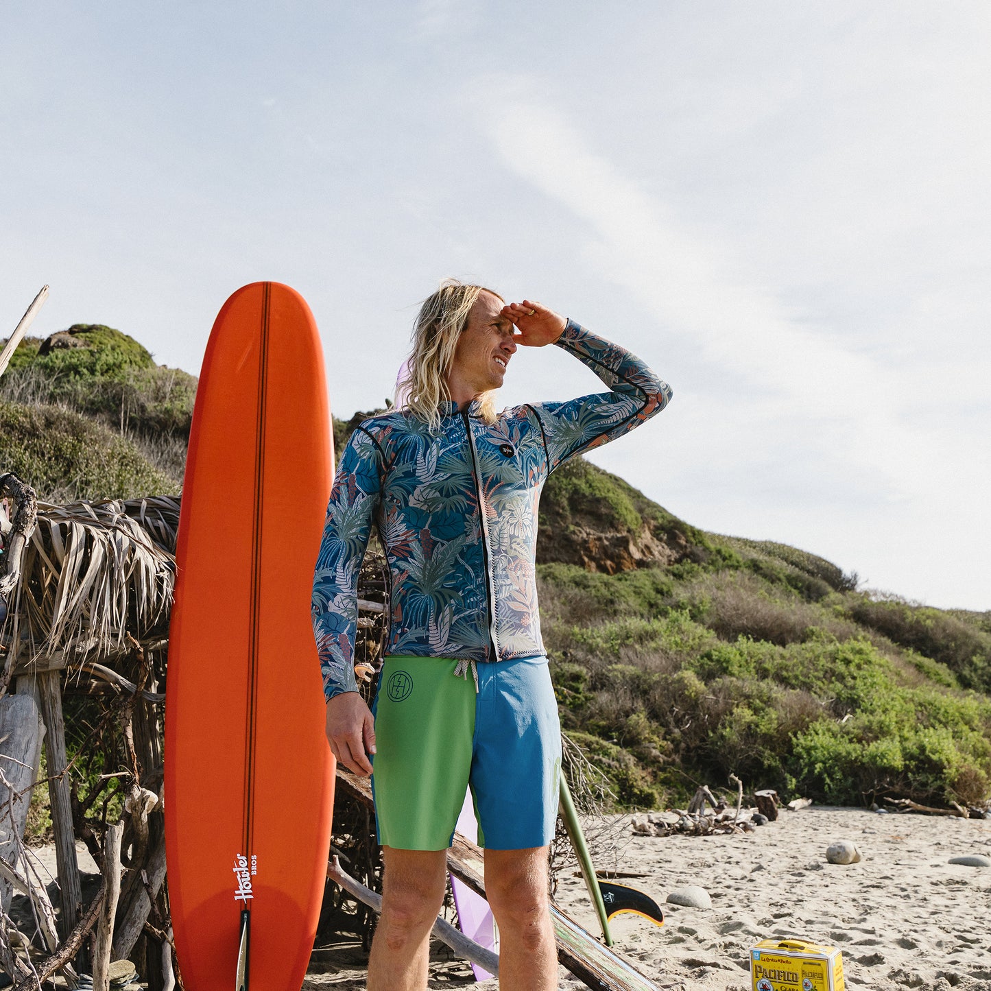 Del Este Boardshorts - Skrimp : Blue Steel - View 8