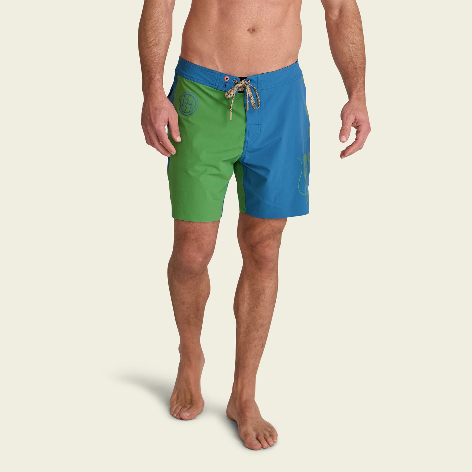 Del Este Boardshorts - Skrimp : Blue Steel - View 3