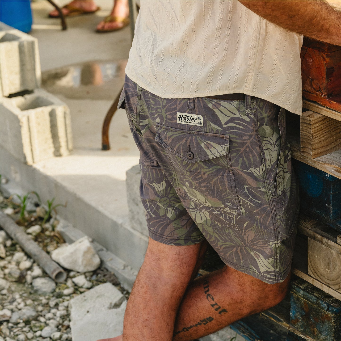 Quonset Camp Shorts - Tropic Noir : Antique Black - View 2