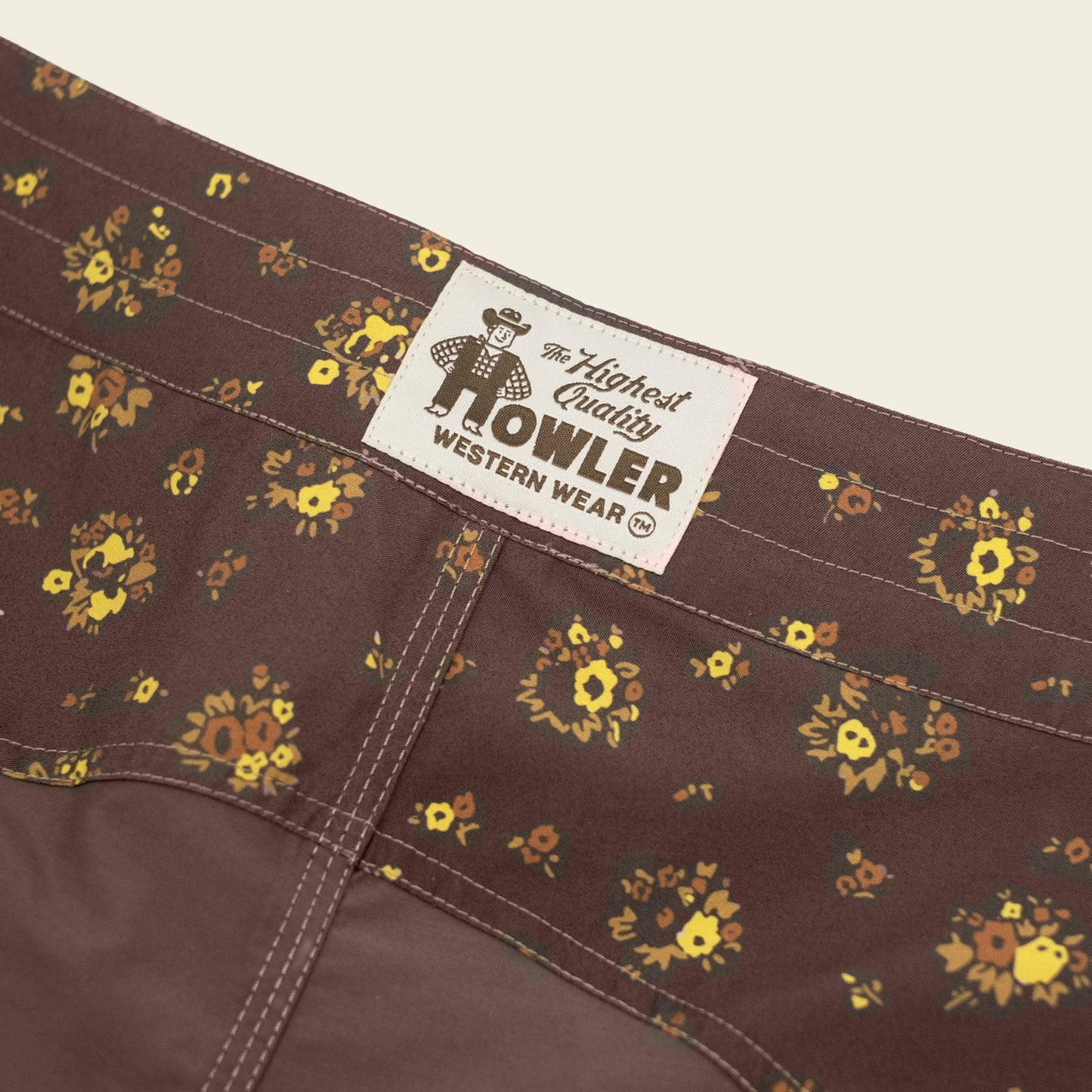 H-Man Western Wear Los Vaqueros Boardshorts - Bouquets : Morel - View 3