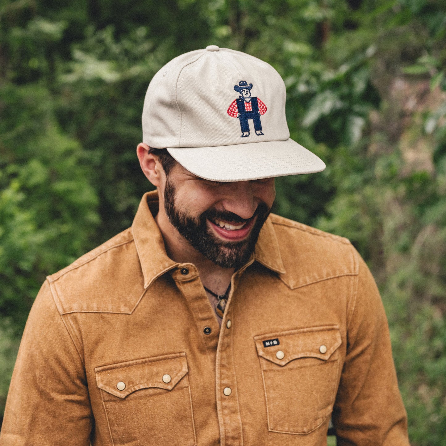 H-Man Western Wear Snapback - Stone - View 2