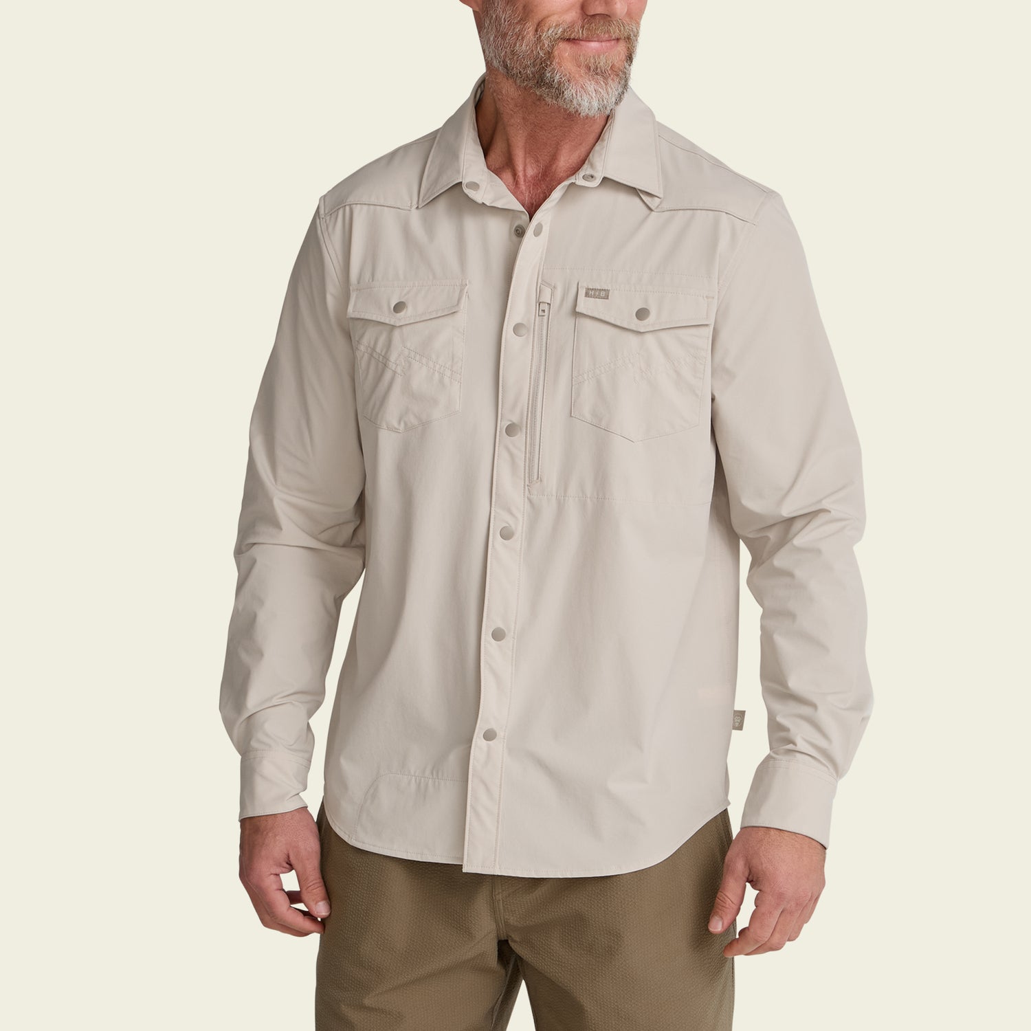 Emerger Tech Longsleeve - Chalk - View 4