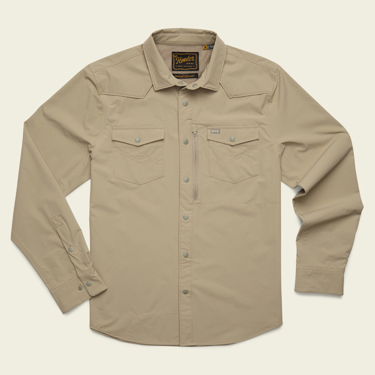Emerger Tech Longsleeve - Driftwood - View 1