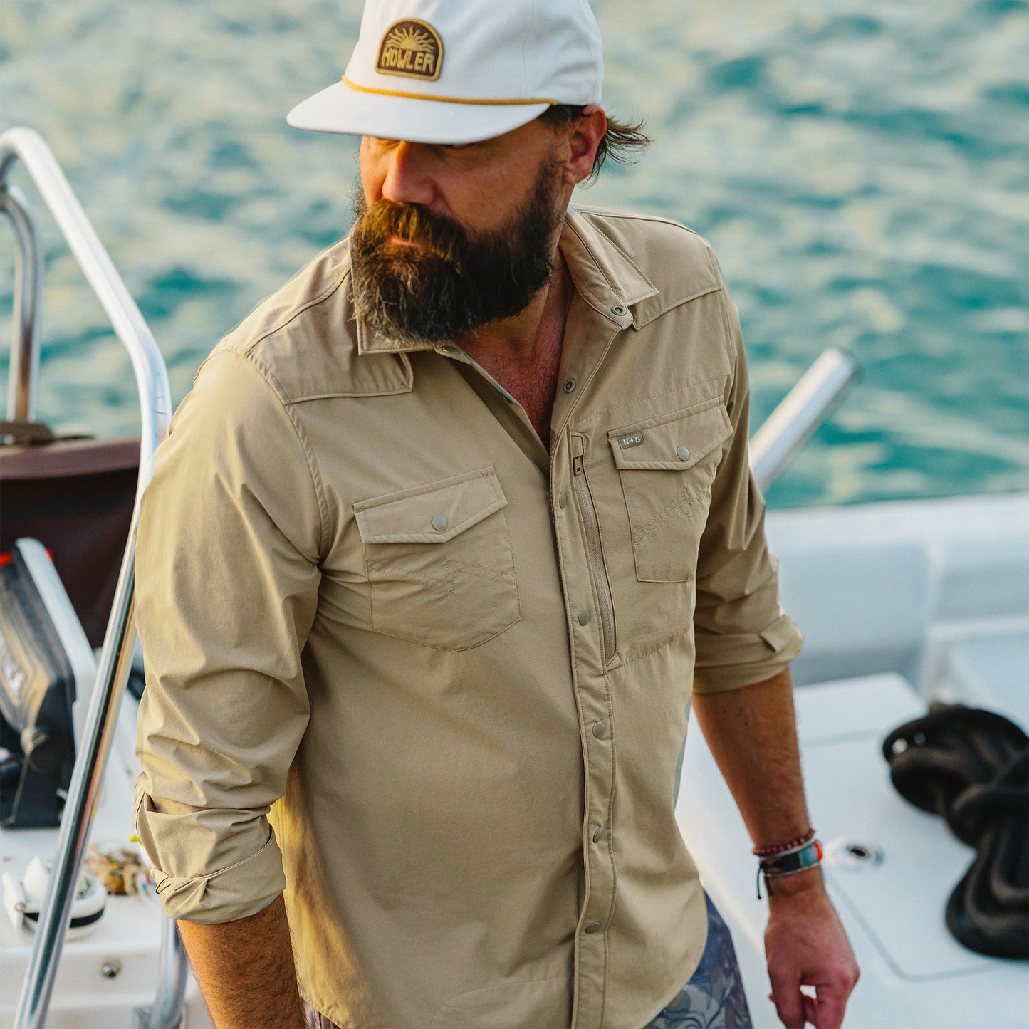 Emerger Tech Longsleeve - Driftwood - View 2