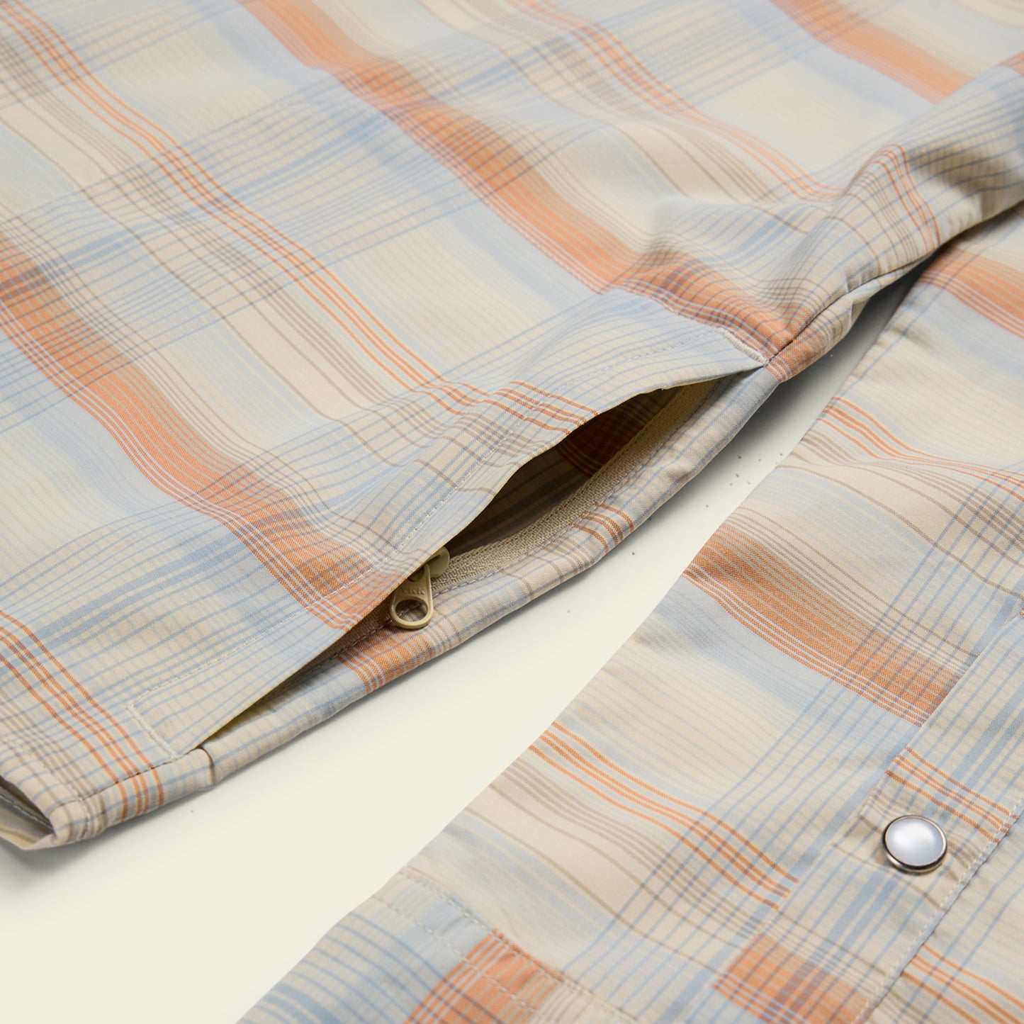 H Bar B Tech Longsleeve - Cameron Plaid : Cream - View 7